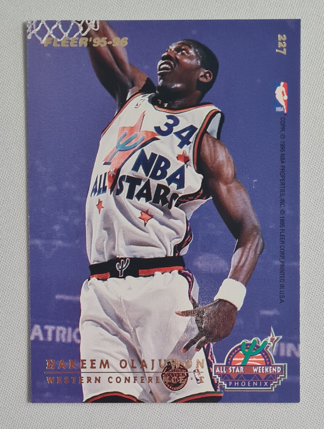 Hakeem Olajuwon - 1995/96 Fleer All Star Weekend Phoenix - Western Conf. featuring Shaquille O'Neal #227