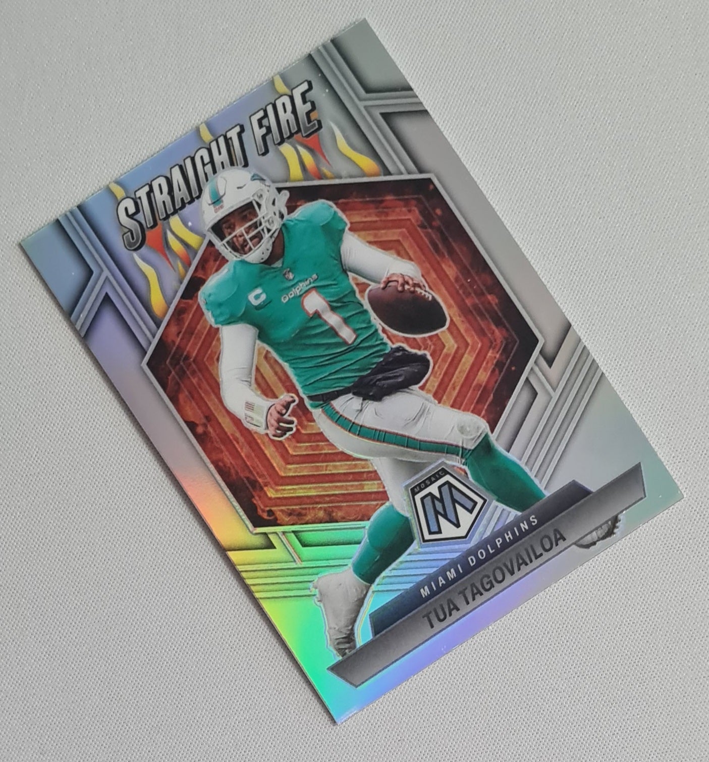 Tua Tagovailoa - 2023 Panini Mosaic Football NFL Miami Dolphins - Straight Fire - #SF-TT Refractor