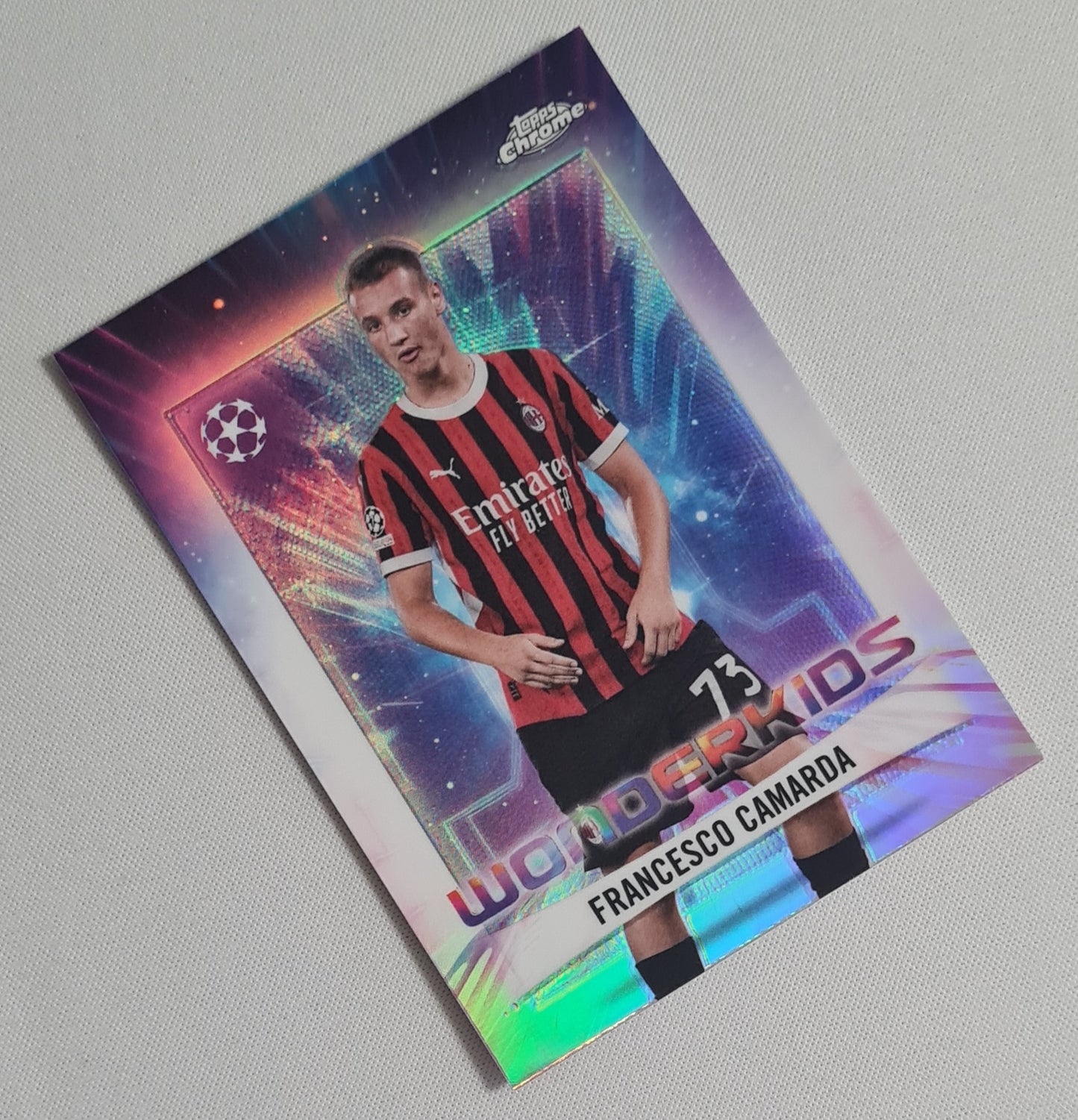 Francesco Camarda - 2025 Topps Chrome Wonderkids AC Milan (CL) #WK-14