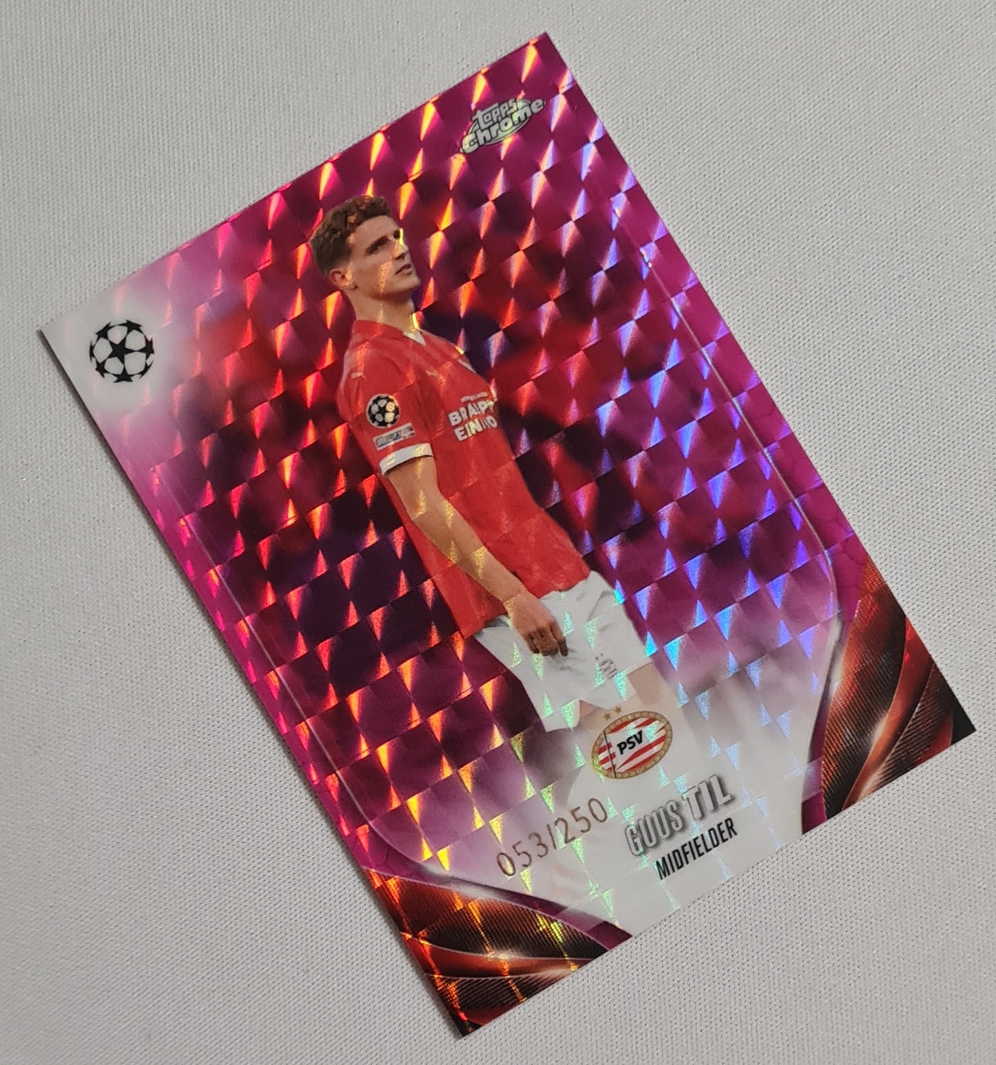 Guus Till - 2024 Topps Chrome PSV Eindhoven (CL) #102 Magenta X Fractor /250