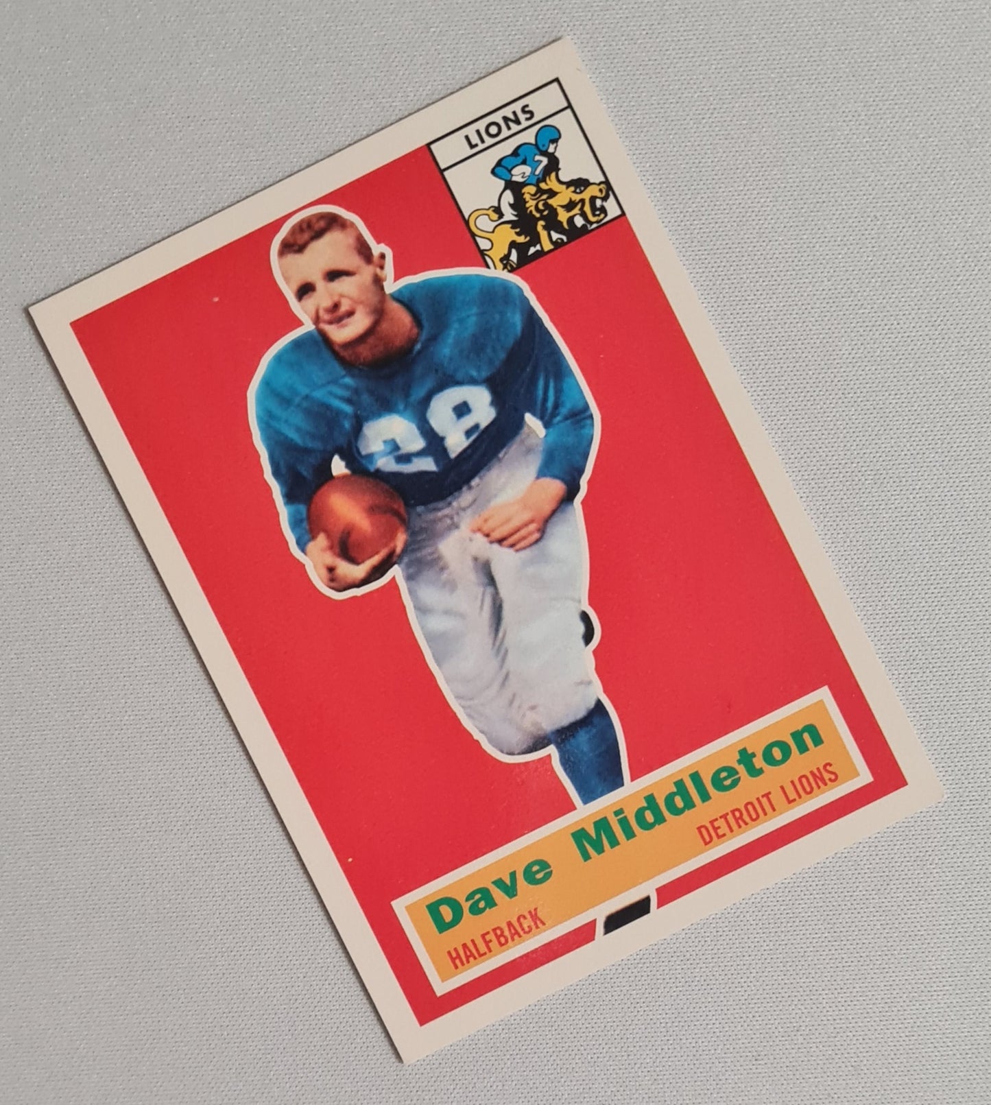 Dave Middleton - 1956 Topps Football Archives The Ultimate 1956 Series Detroit Lions #68