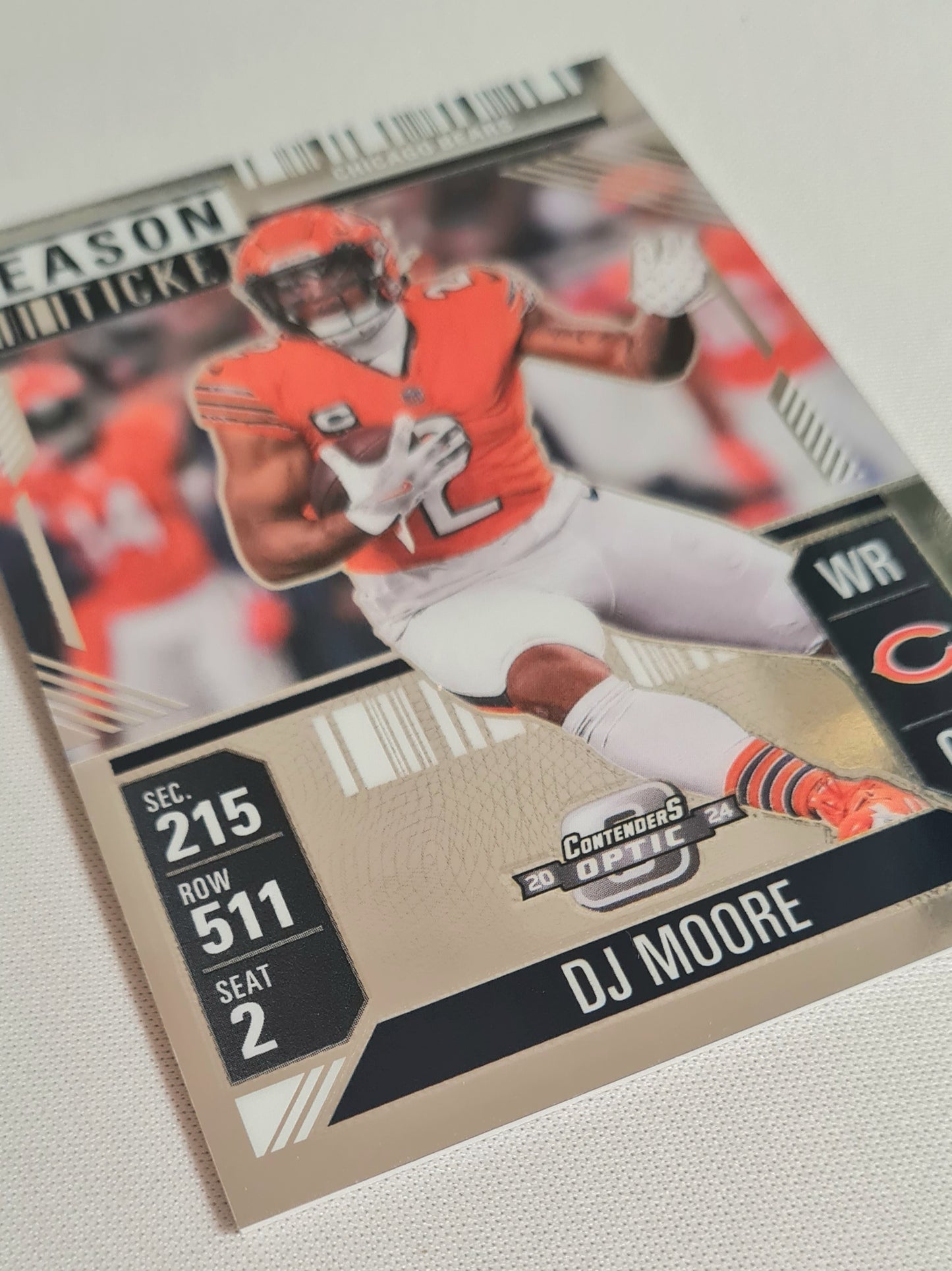 DJ Moore - 2024 Panini Contender Optic Football NFL Chicago Bears Season Ticket #9