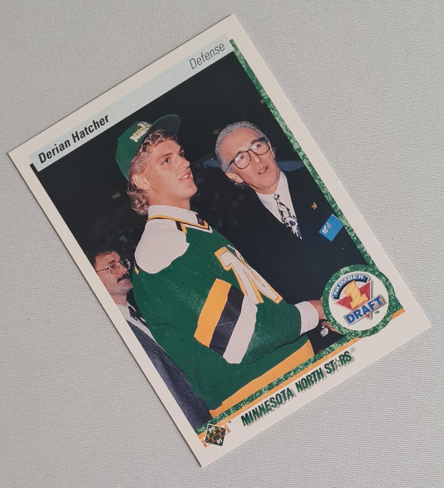 Derian Hatcher - 1990 Upper Deck NHL Ice Hockey #1 Draft Pick Minnesota North Stars #359