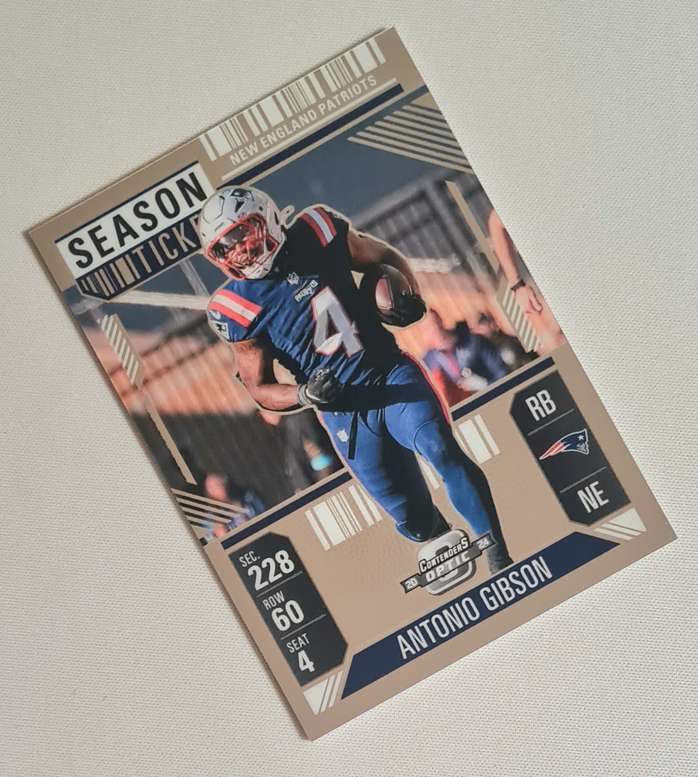 Antonio Gibson - 2024 Panini Contenders Optic Football NFL New England Patriots Season Ticket #38