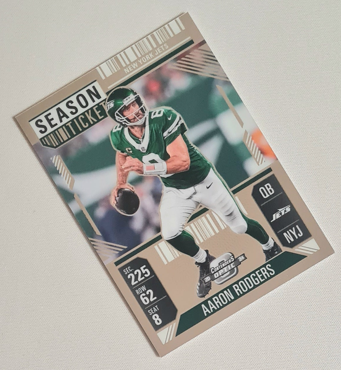 Aaron Rodgers - 2024 Panini Contenders Optic Football NFL New York Jets Season Ticket #42