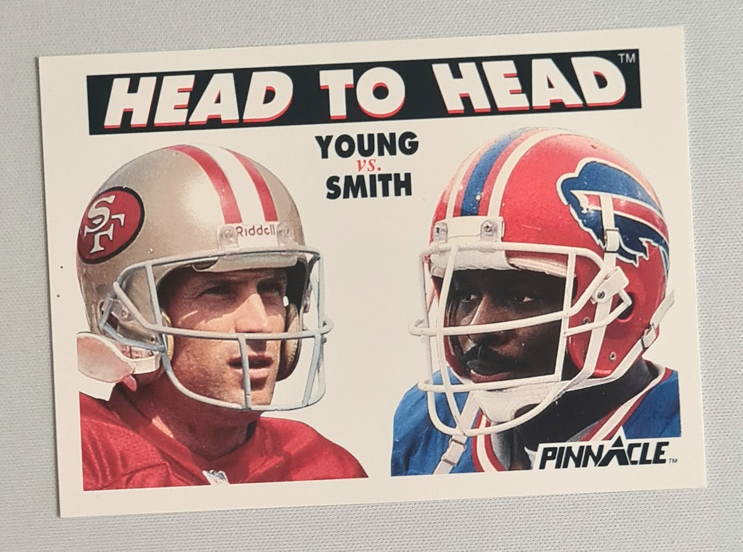Steven Young vs Bruce Smith - 1991 Score Pinnacle NFL Team Football - Head to Head - #351