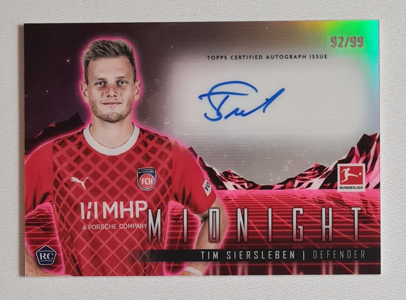 Tim Siersleben - 2024 Topps Bundesliga - Midnight - 1. FC Heidenheim 1846 #HS-TS /99 /Autograph