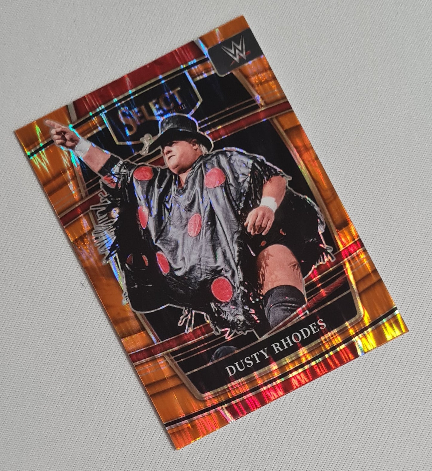 Dusty Rhodes - 2022 Panini Select Prizm WWE Wrestling Legends #47 Orange Concourse