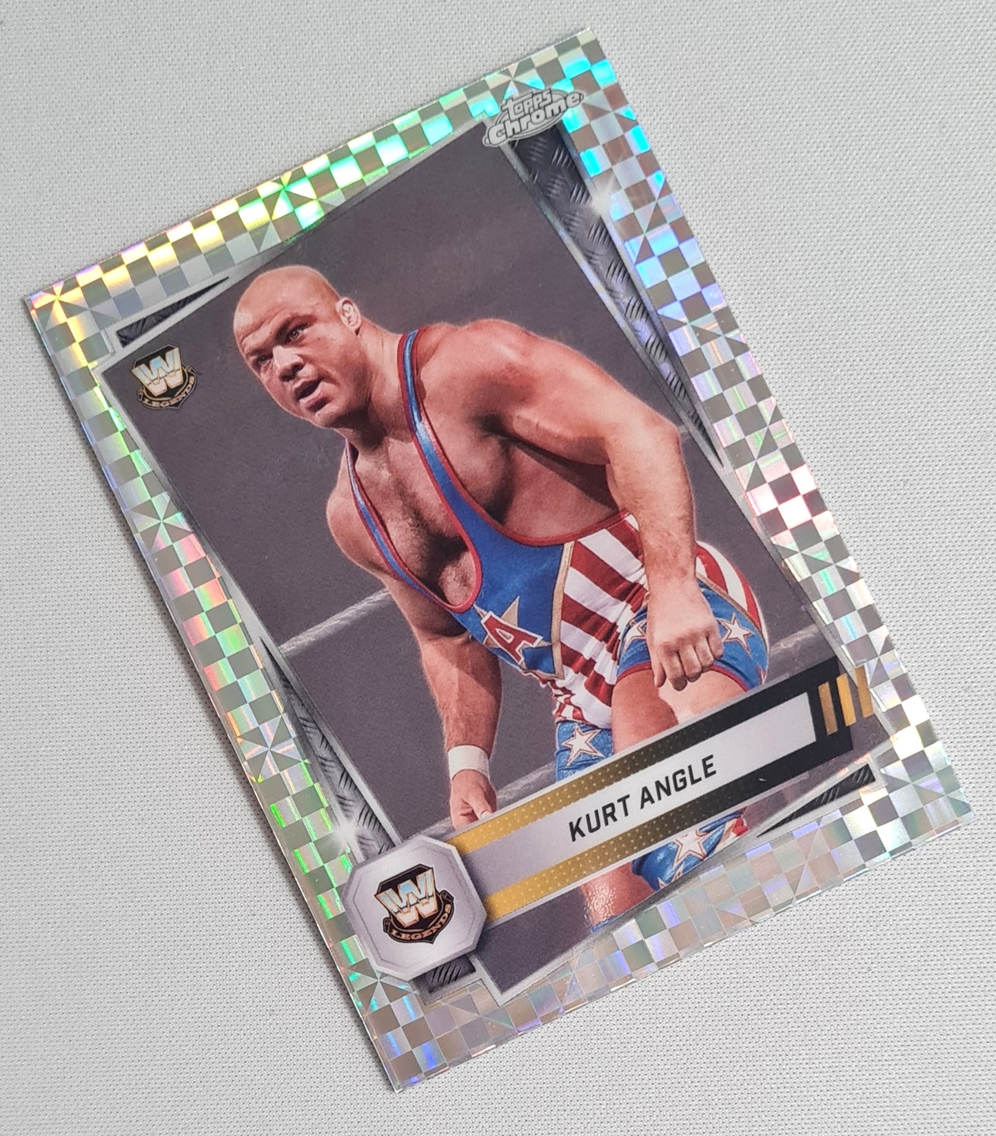Kurt Angle - 2025 Topps Chrome WWE Wrestling Legends #8 checkerboard