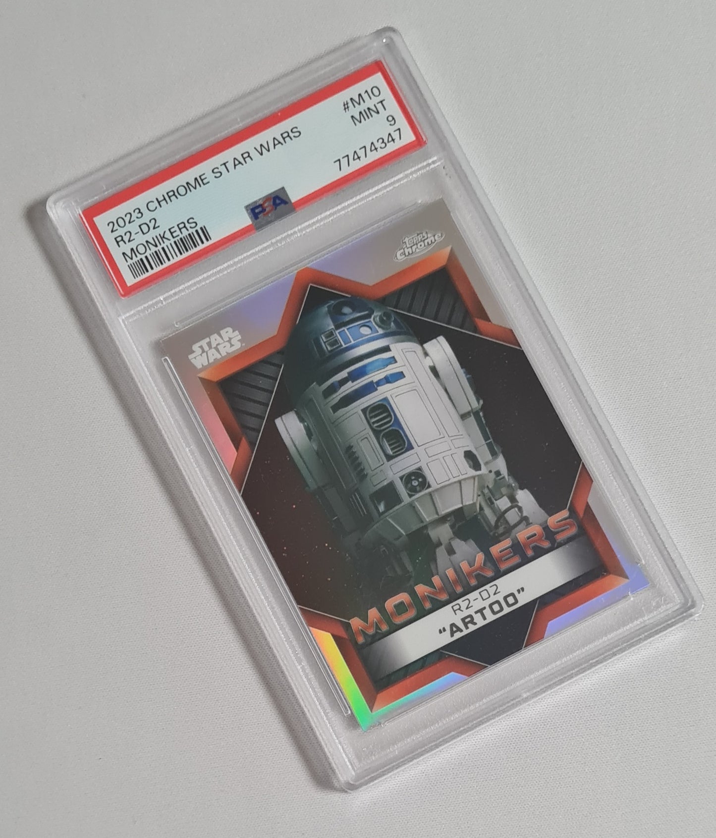 R2 D2 "Artoo" - 2023 Topps Chrome Star Wars Monkers #M10 PSA 9 MINT