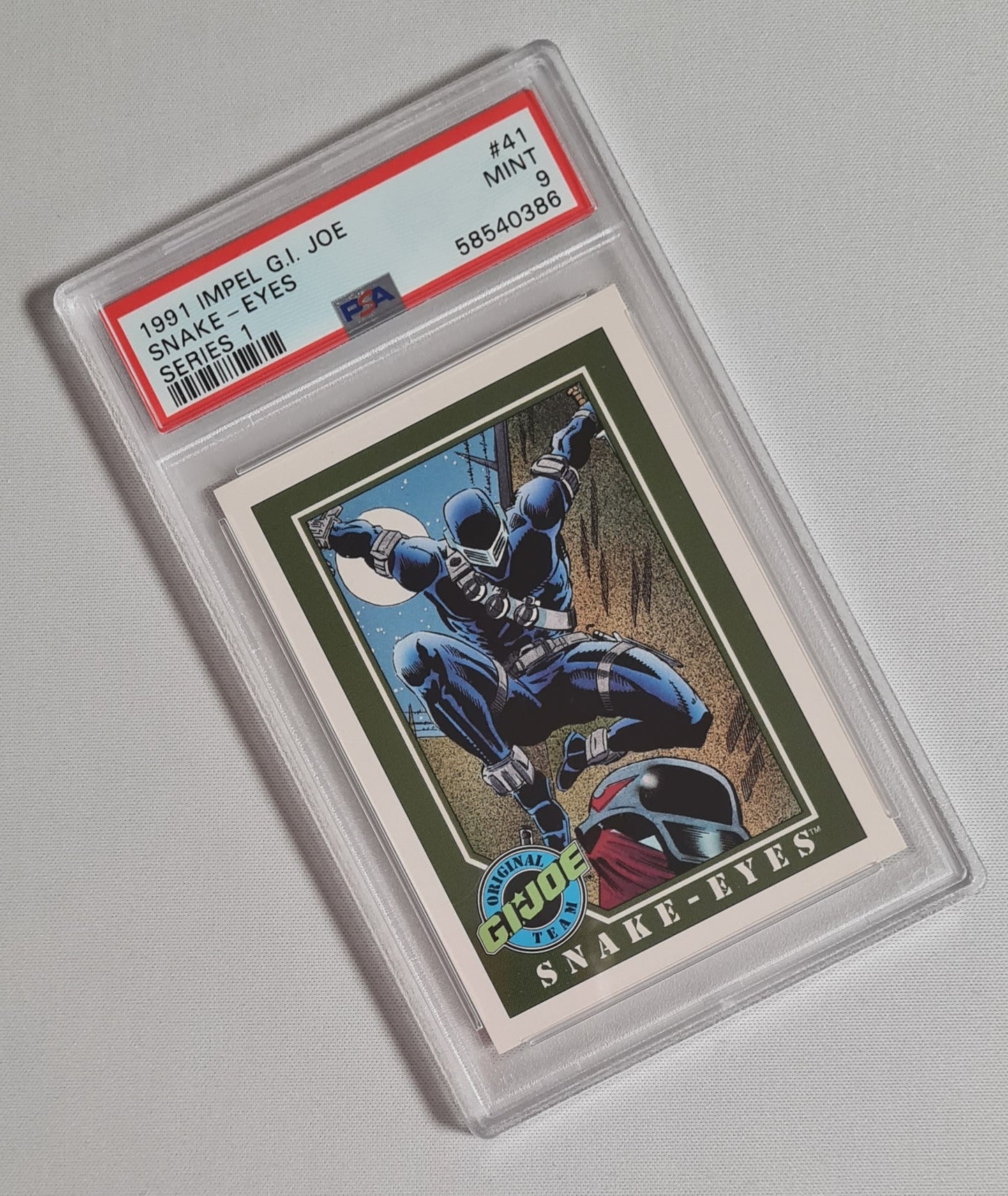 Snake-Eyes - 1991 Impel G.I. Joe Serie 1 #41 PSA 9 MINT