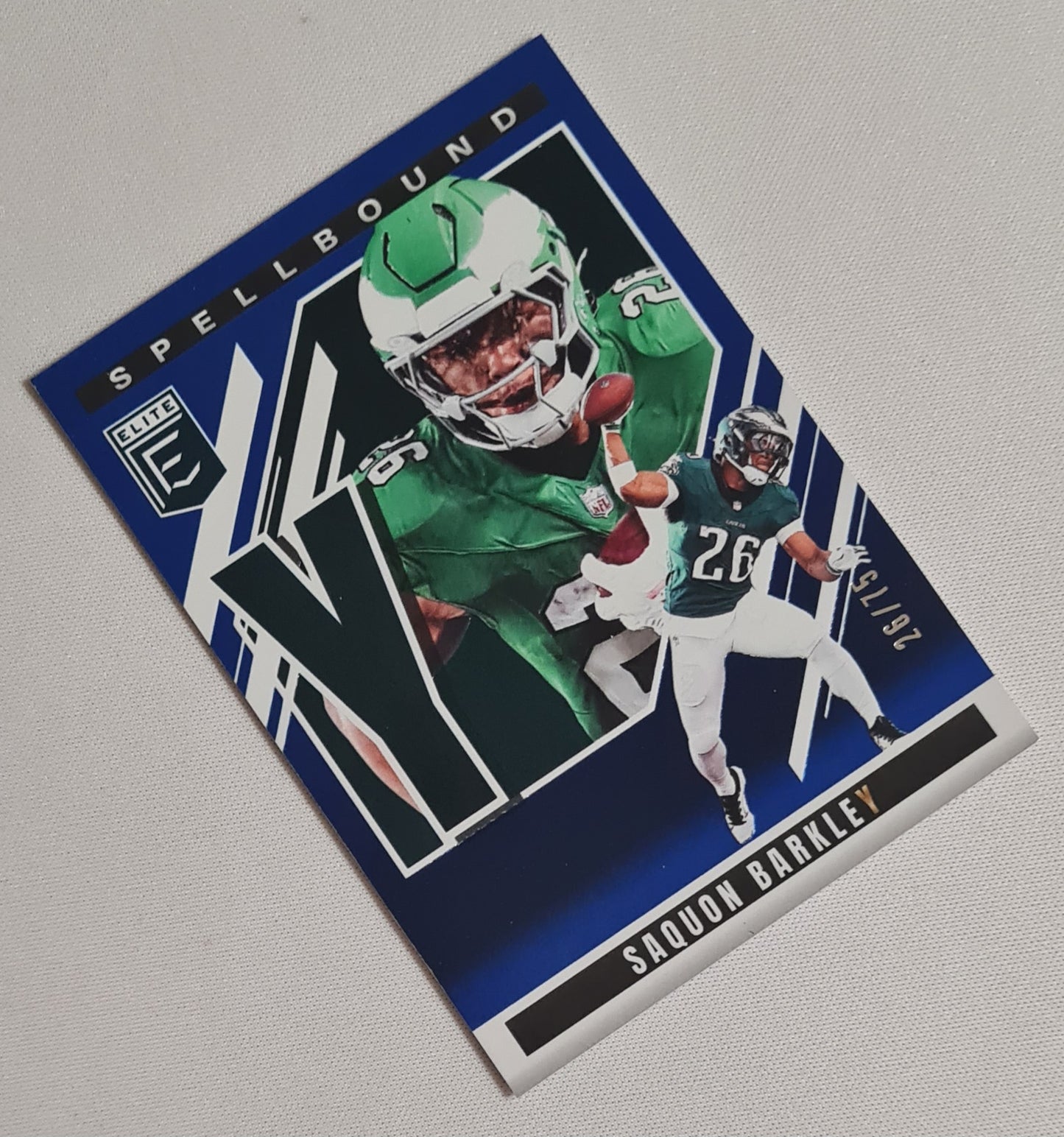 Saquon Barkley - 2025 Panini Donruss Elite Football Spellbound #7 Letter Y /75