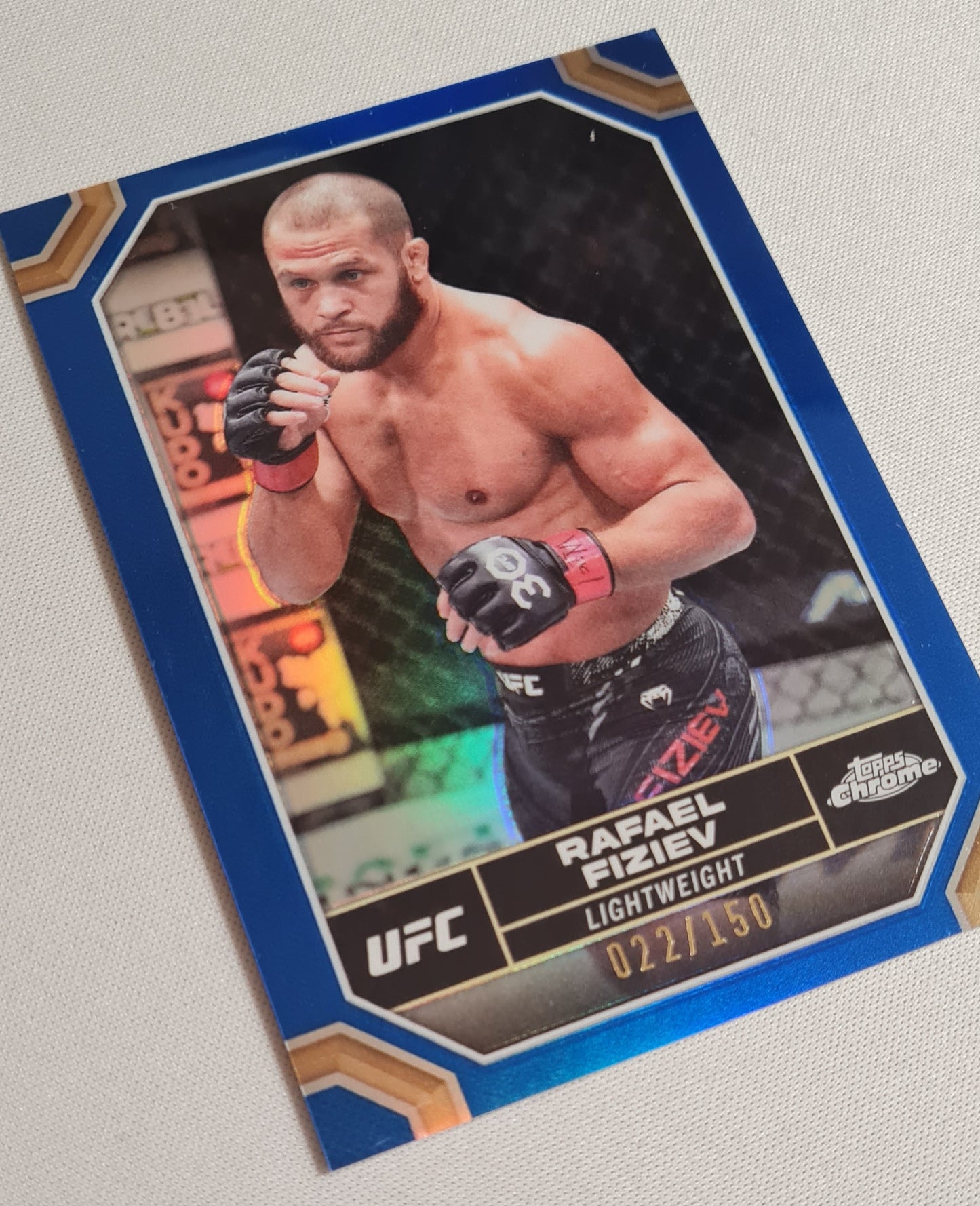 Rafael Fiziev - 2024 Topps Chrome UFC Fighter Lightweight #159 Blue Refractor /150