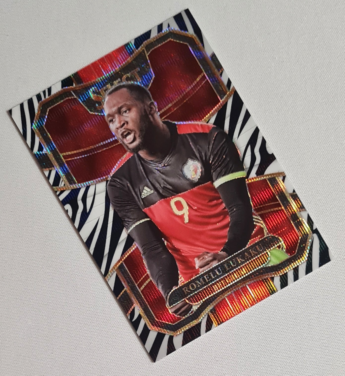 Romelu Lukaku - 2017/18 Panini Select Soccer National Team Belgium #48 Zebra Prizm /25 SSP