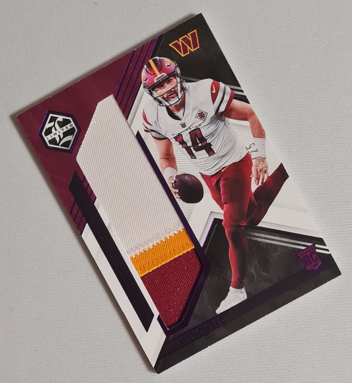 Sam Howell - 2022 Panini Limited Football NFL Washington Commanders #LP-SHO /Patch