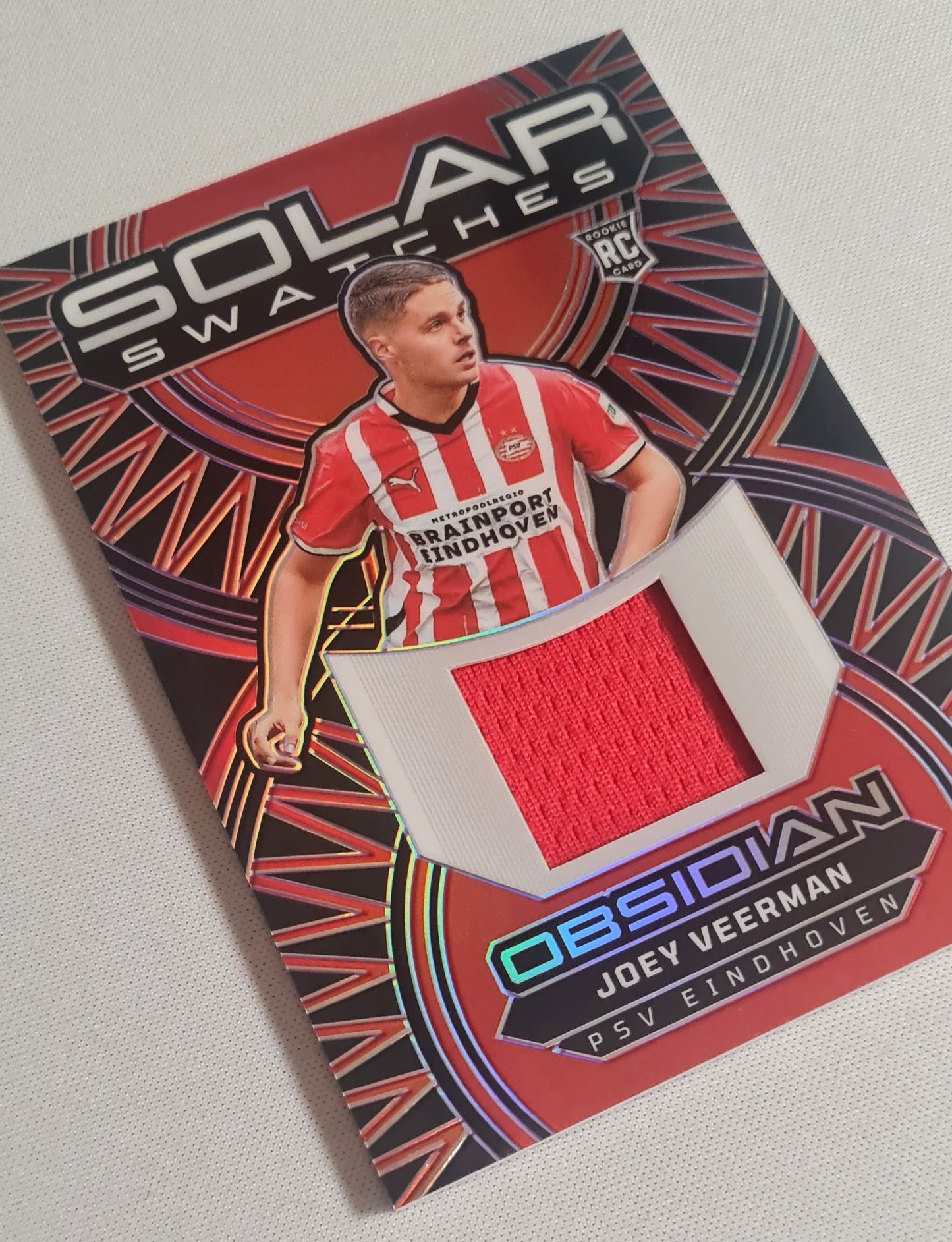 Joey Veerman - 2024/25 Panini Obsidian Soccer Solar Swatches Eindhoven PSV #SS-JV /Patch/ 50