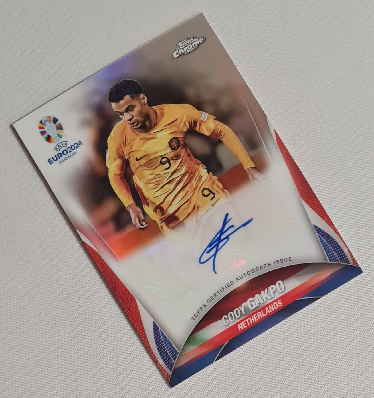 Cody Gakpo - 2024 Topps Chrome UEFA Euro 2024 #CA-CG Refractor /Autograph