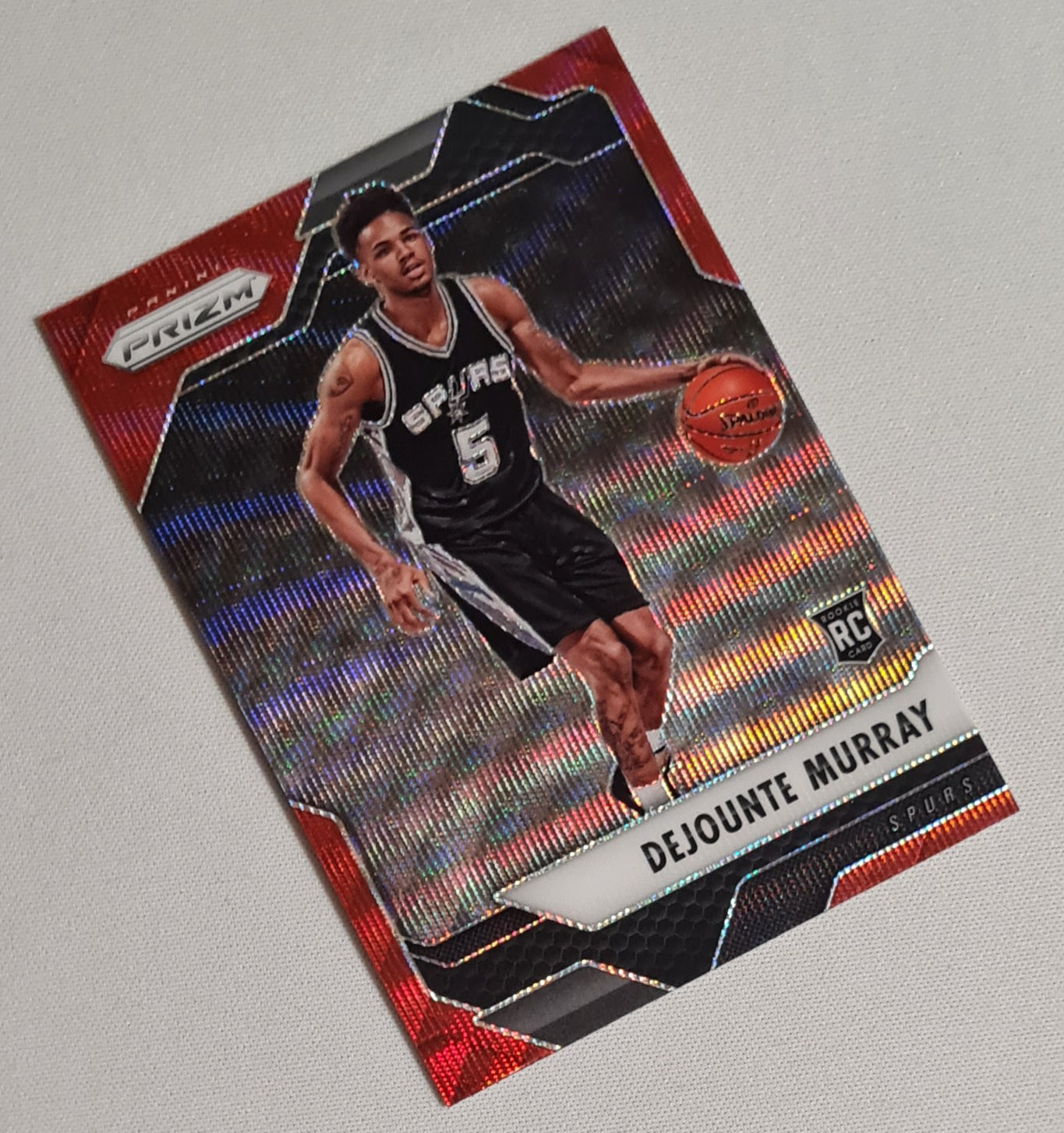 Dejounte Murray - 2016/17 Panini Prizm Basketball NBA San Antonio Spurs (RC) #236 Ruby Wave Prizm