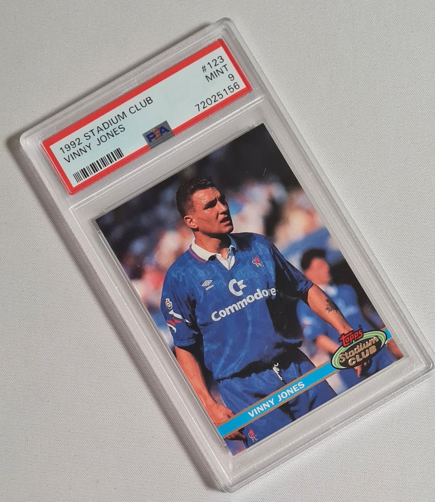 Vinny Jones - 1992 Topps Stadium Club Soccer #123 PSA 9 MINT