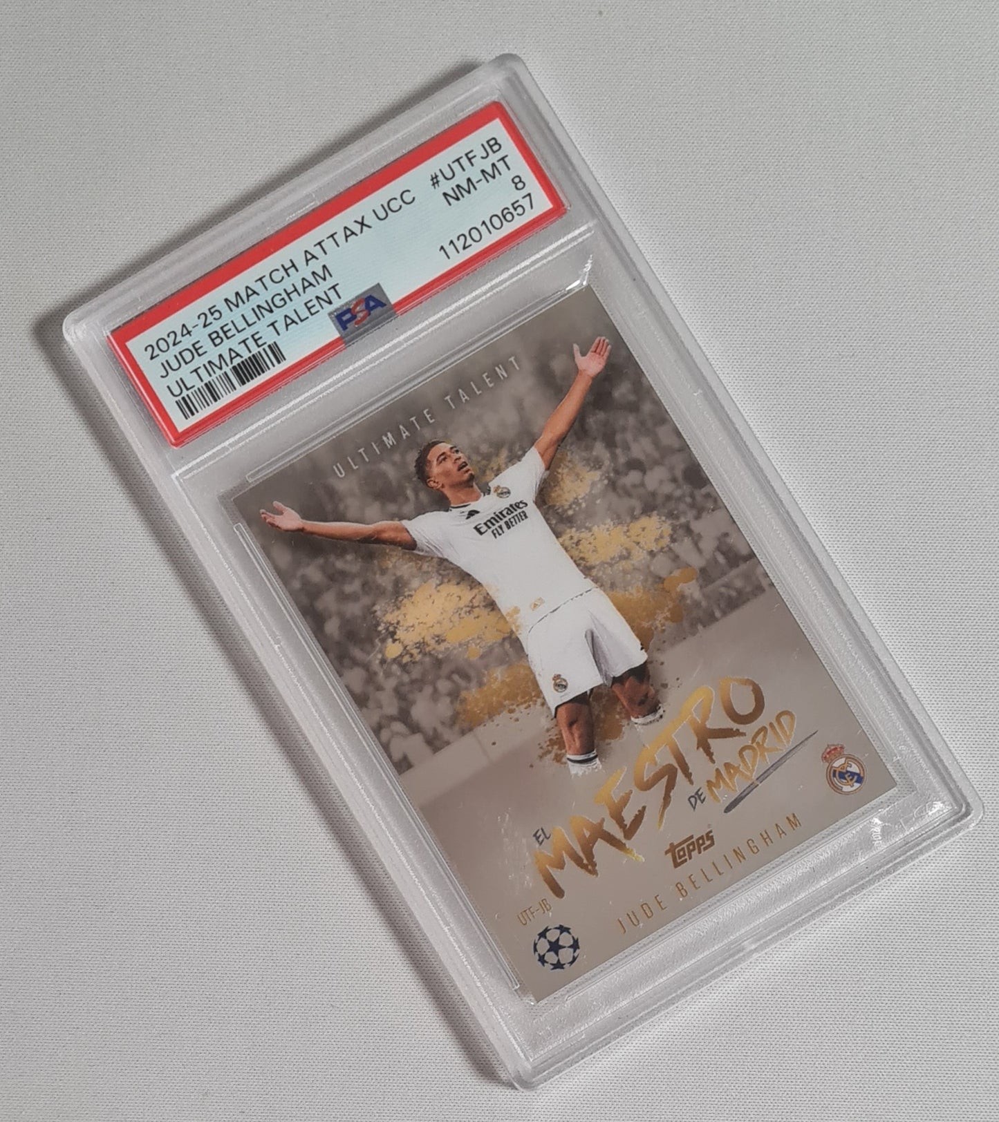 Jude Bellingham - 2024/25 Match Attax UCC Ultimate Talent #UTFJB PSA 8 NM-MT