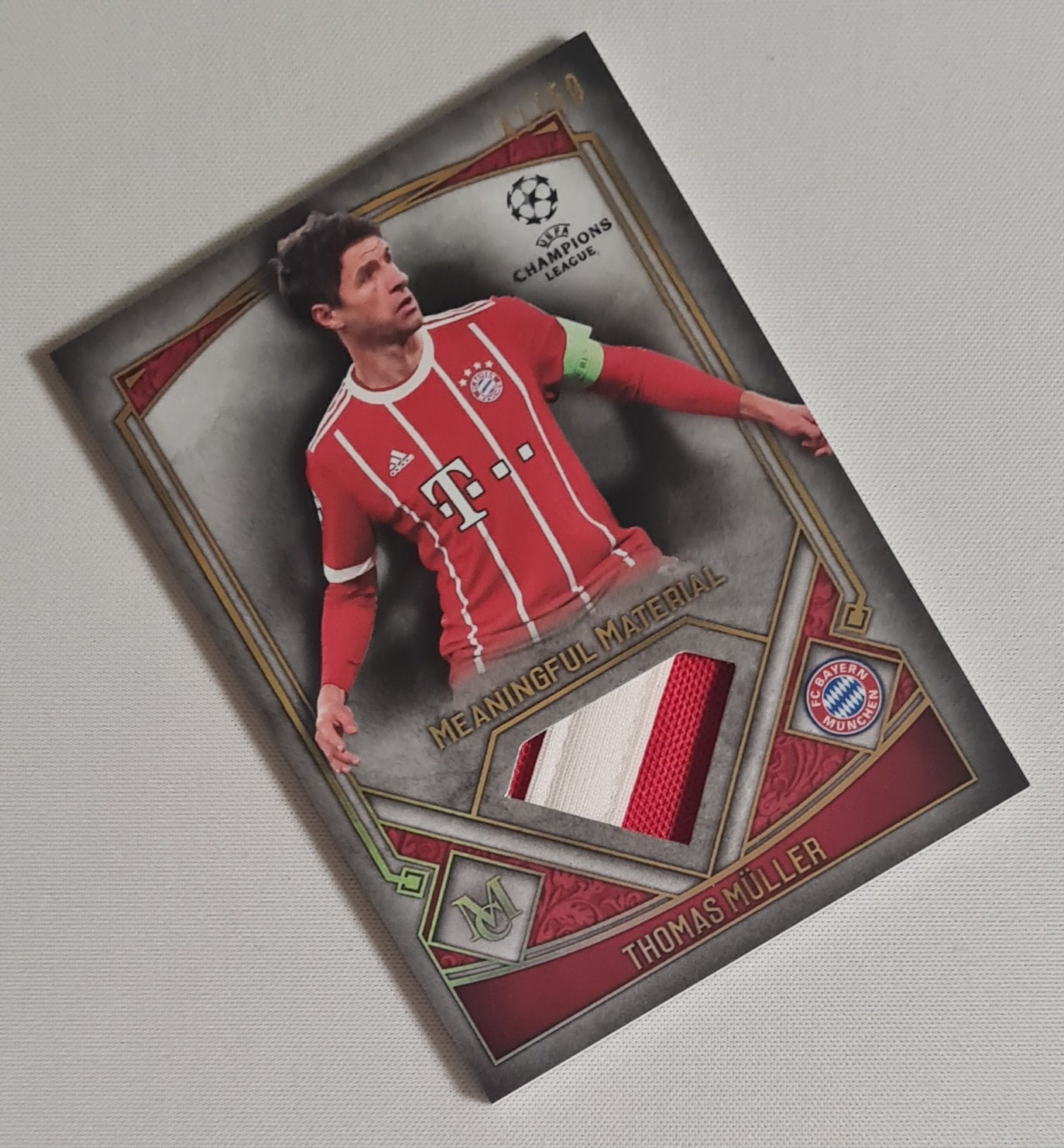 Thomas Muller - 2018 Topps Meaningful Material FC Bayern Munchen (CL) #MMSR-TM /Patch/Relic /50