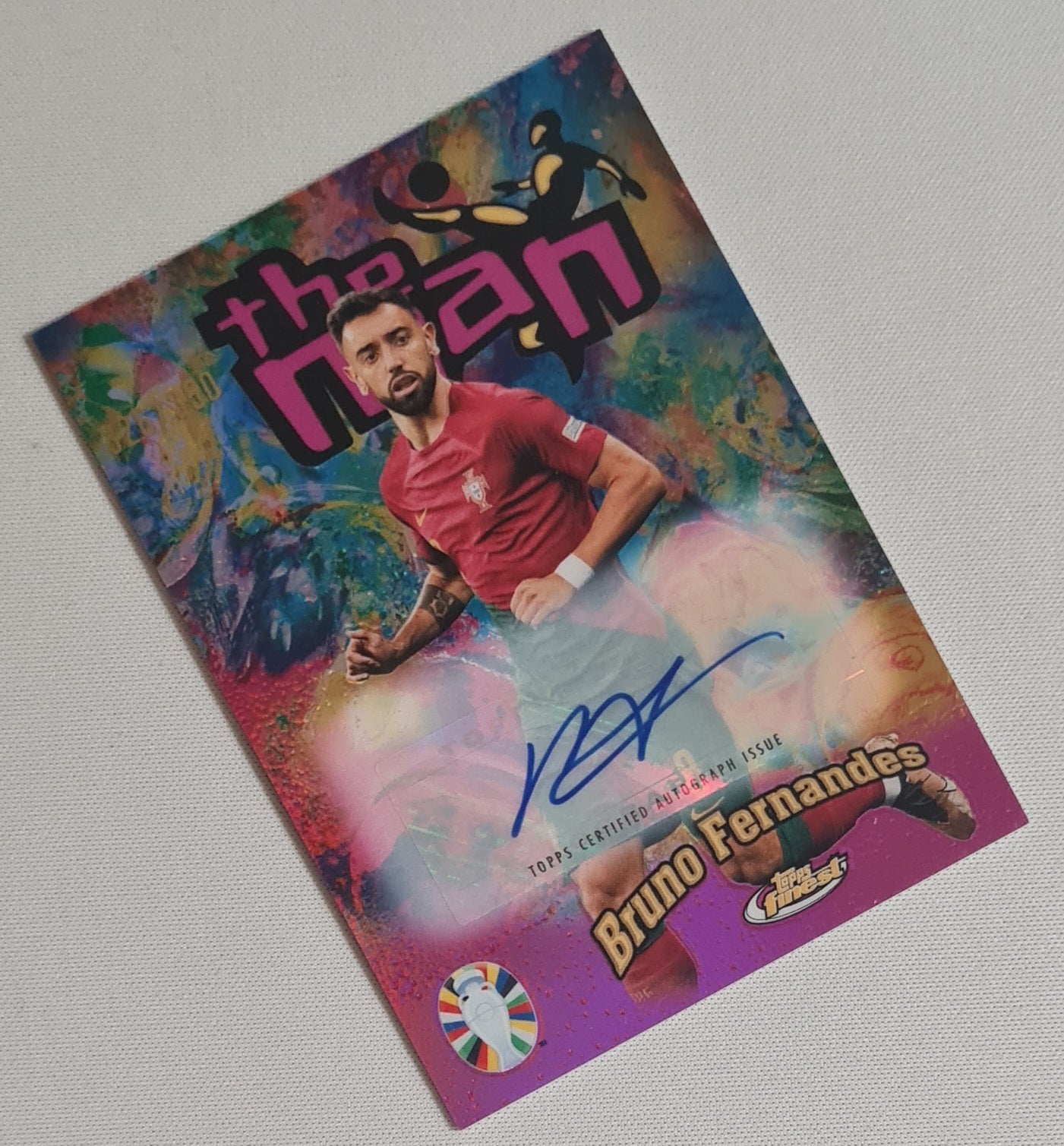 Bruno Fernandes - 2024 Topps Finest The Man Road to UEFA Euro 2024 #TM-BF /350 /Auto