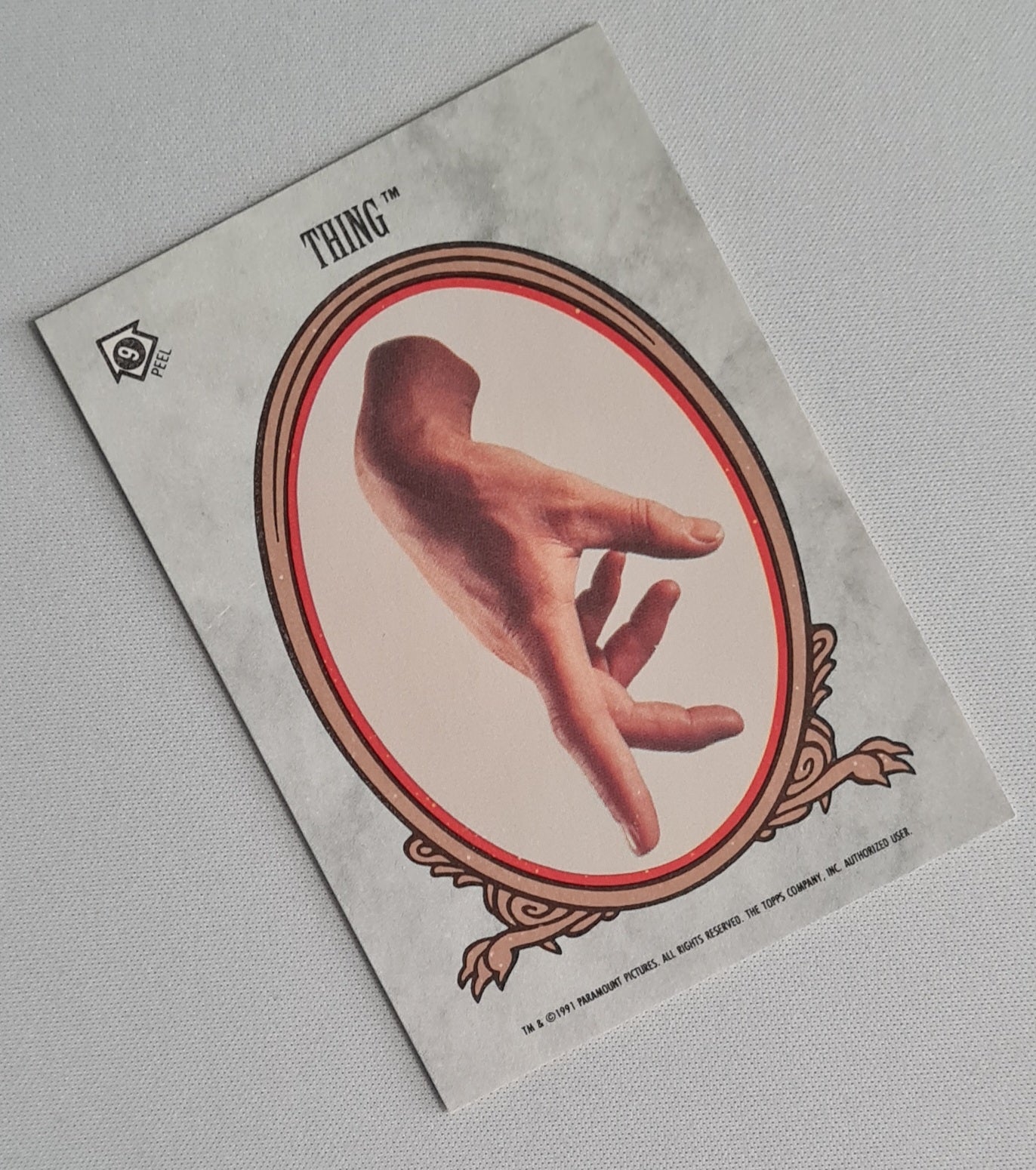 Addams Family - 1991 Topps Paramount Pictures #9 Featuring: Thing