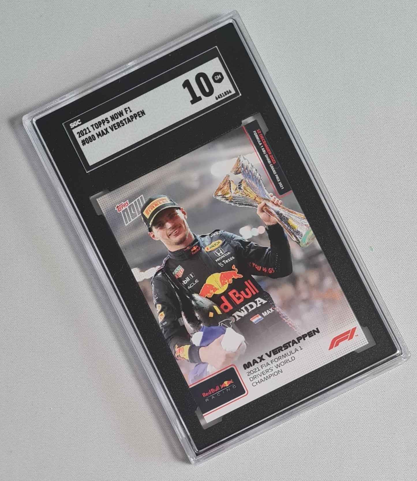 Max Verstappen - 2021 Topps Now F1 Racing #080 SGC 10 GEM MINT