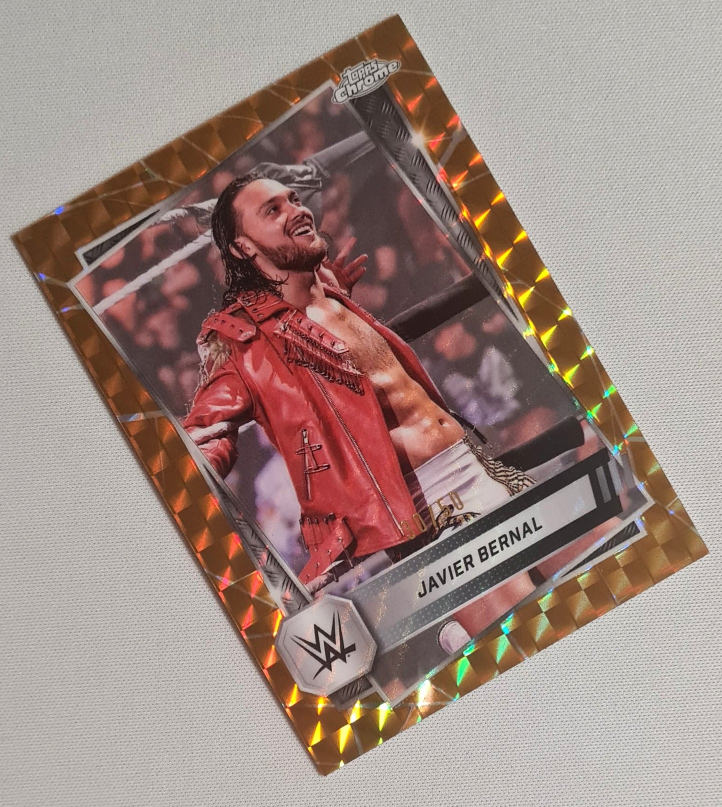 Javier Bernal - 2025 Topps Chrome WWE NXT#61 Gold Refractor