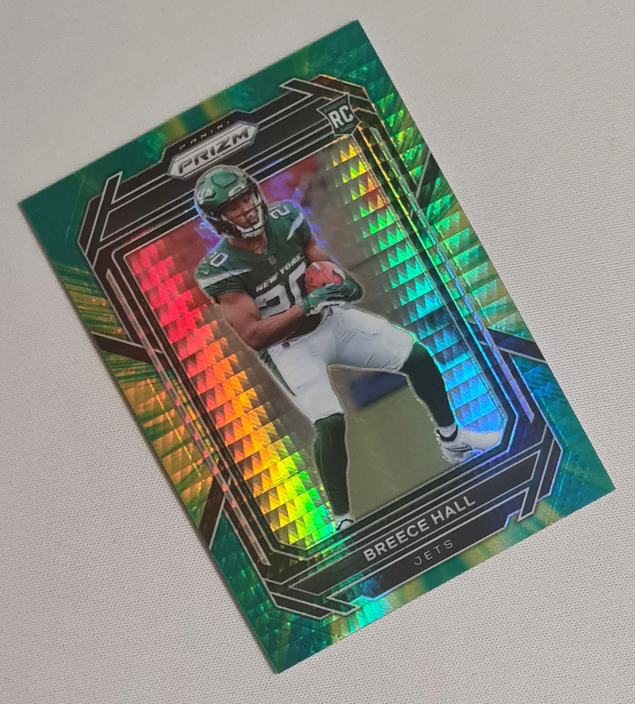 Breece Hall - 2022 Panini Prizm Football NFL NY Jets #317 Green Hyper Prizm /175