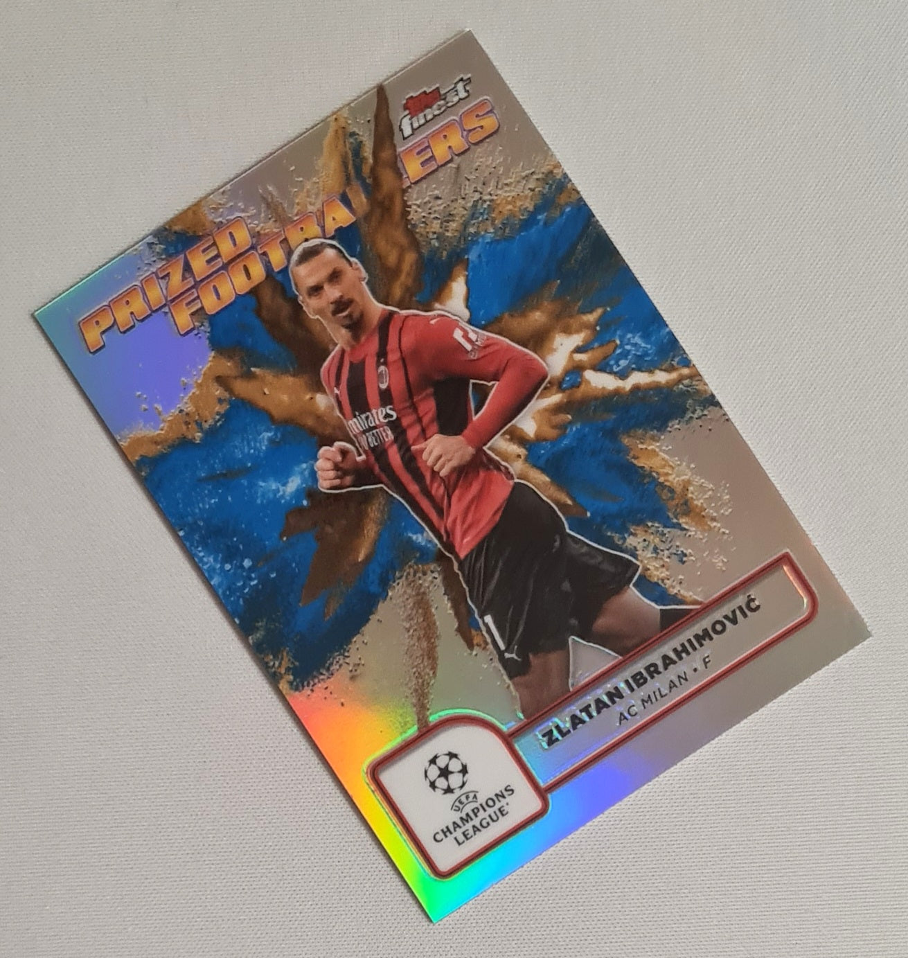 Zlatan Ibrahimovic - 2025 Topps Finest Prized Footballers AC Milan #PFF-25 Blue/Gold Fusion