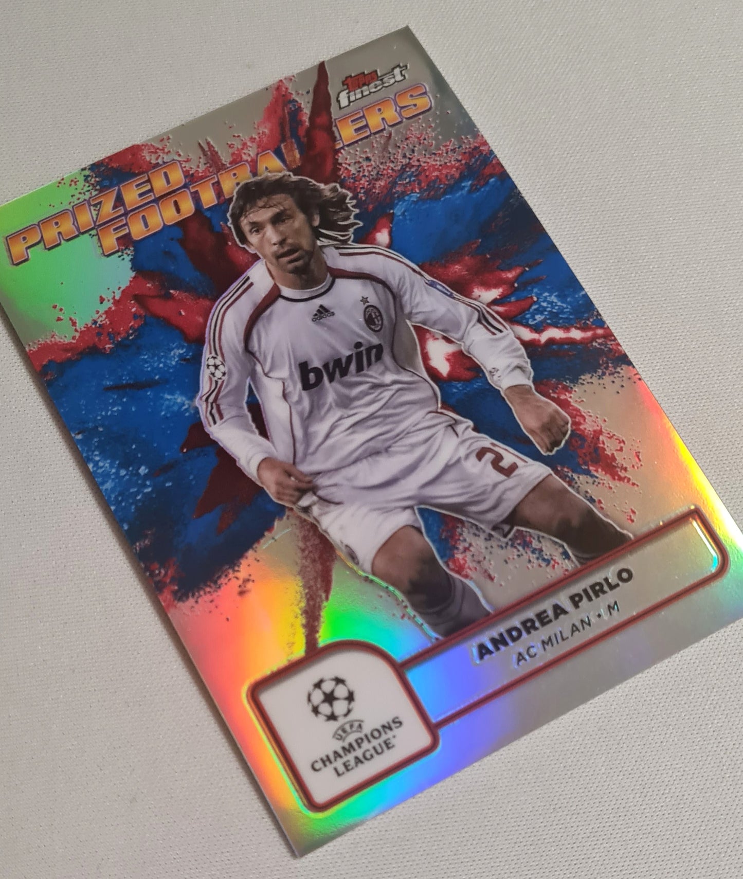 Andrea Pirlo - 2025 Topps Finest Prized Footballers AC Milan #PFF-17 Blue/Red Fusion