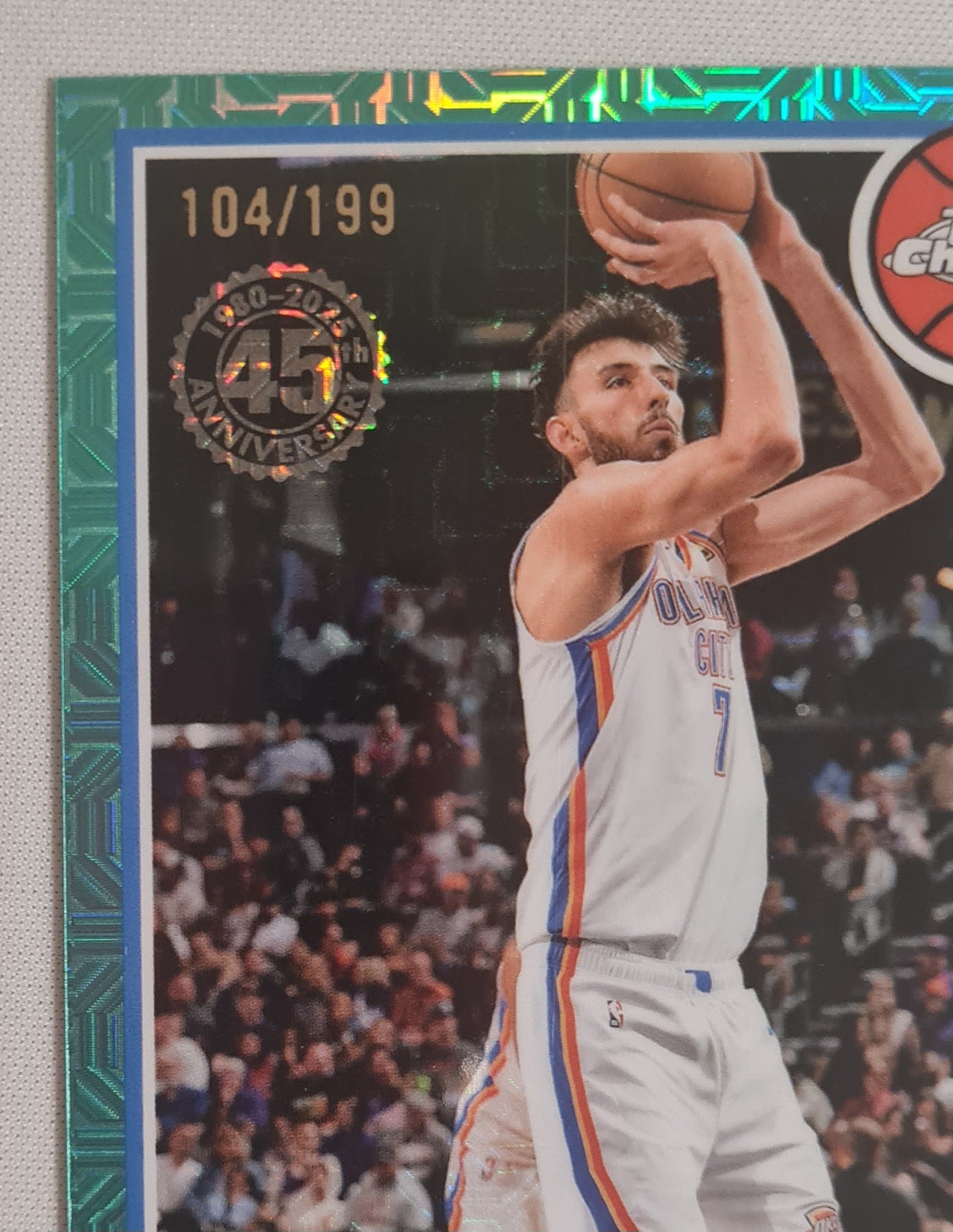 Chet Holmgren - 2025 Topps Chrome NBA Basketball Oklahoma City Thunder #TC-CH Aqua Mojo /199