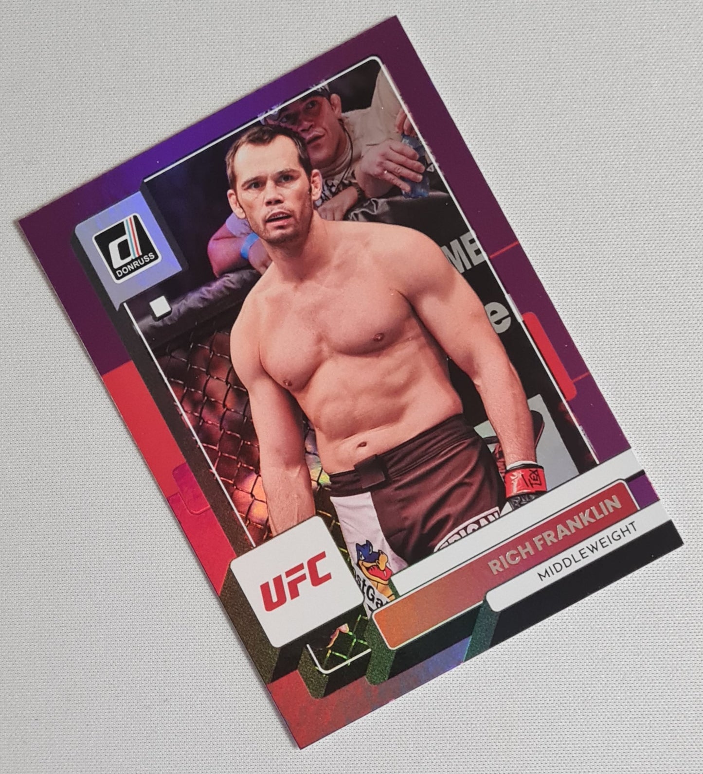 Rich Franklin - 2023 Panini Donruss UFC Fighter Purple Flood #113
