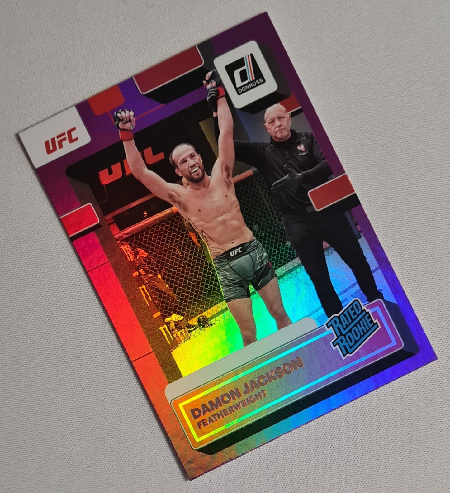 Damon Jackson - 2023 Panini Donruss UFC Fighter Purple Flood #215