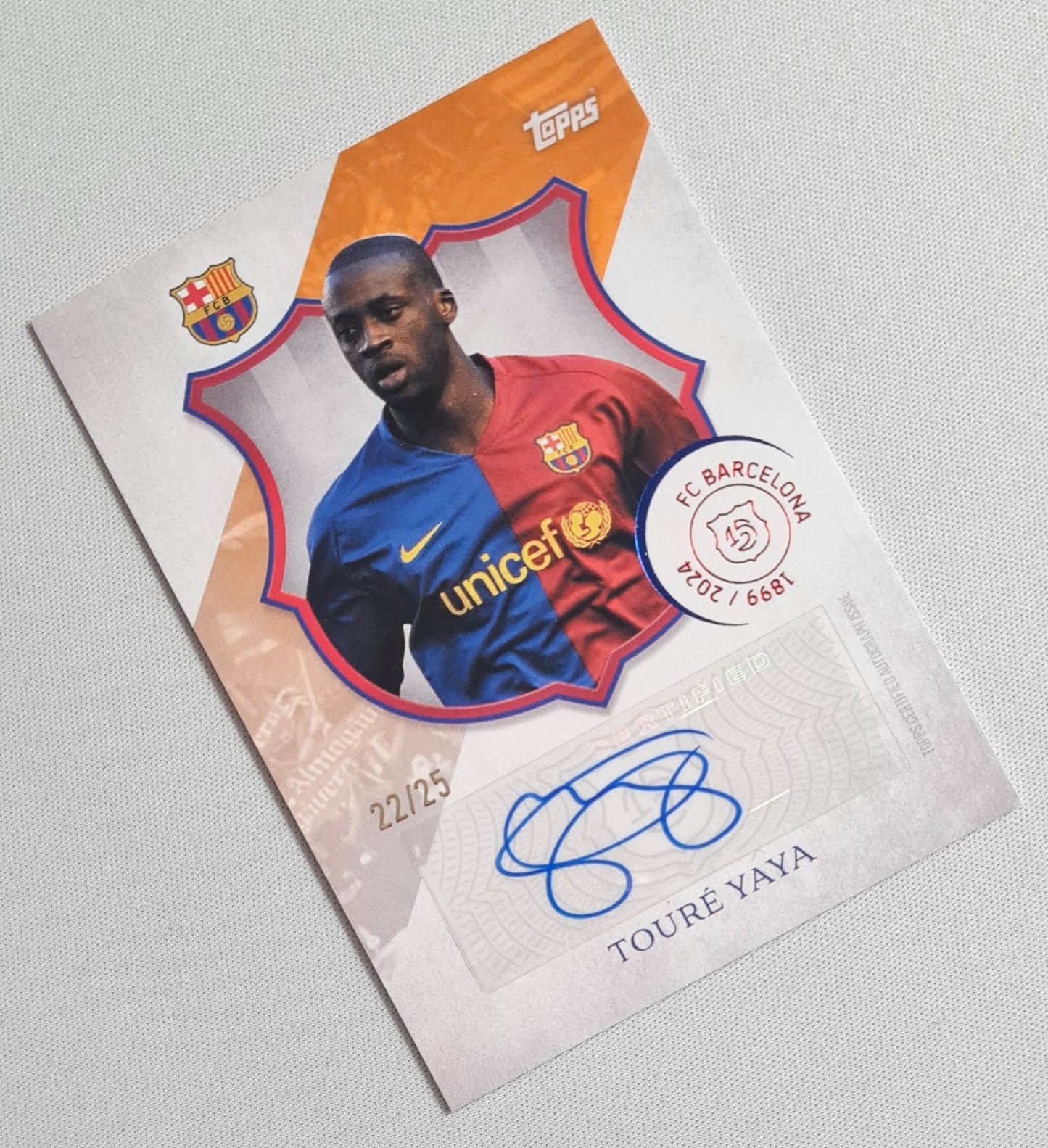 Toure Yaya - 2025 Topps FC Barcelona 125 Legacy /25 Auto #LA-YY