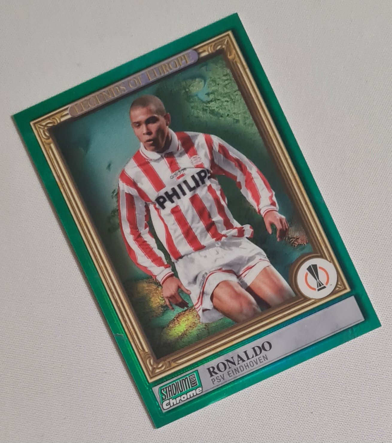 Ronaldo - 2023 Topps Chrome Stadium Club Legends of Europe PSV Eindhoven #LE-RON Green /99