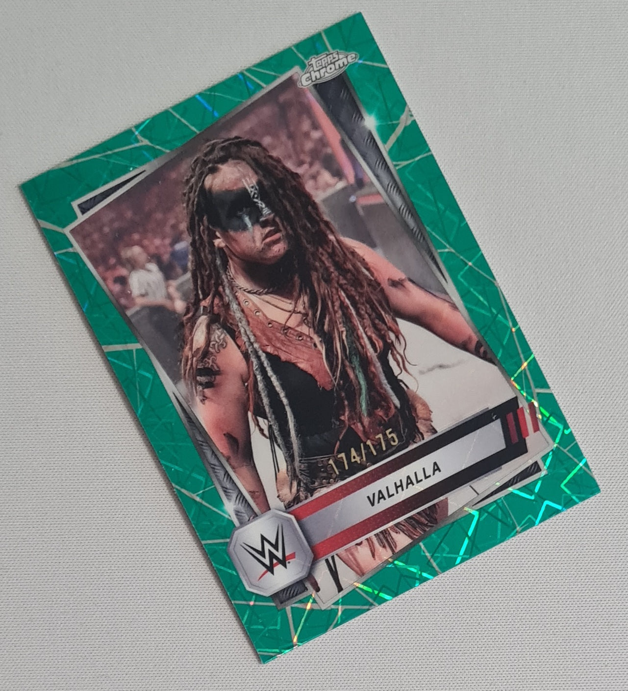 Valhalla - 2025 Topps Chrome WWE Wrestling RAW #179 Green Laser /175