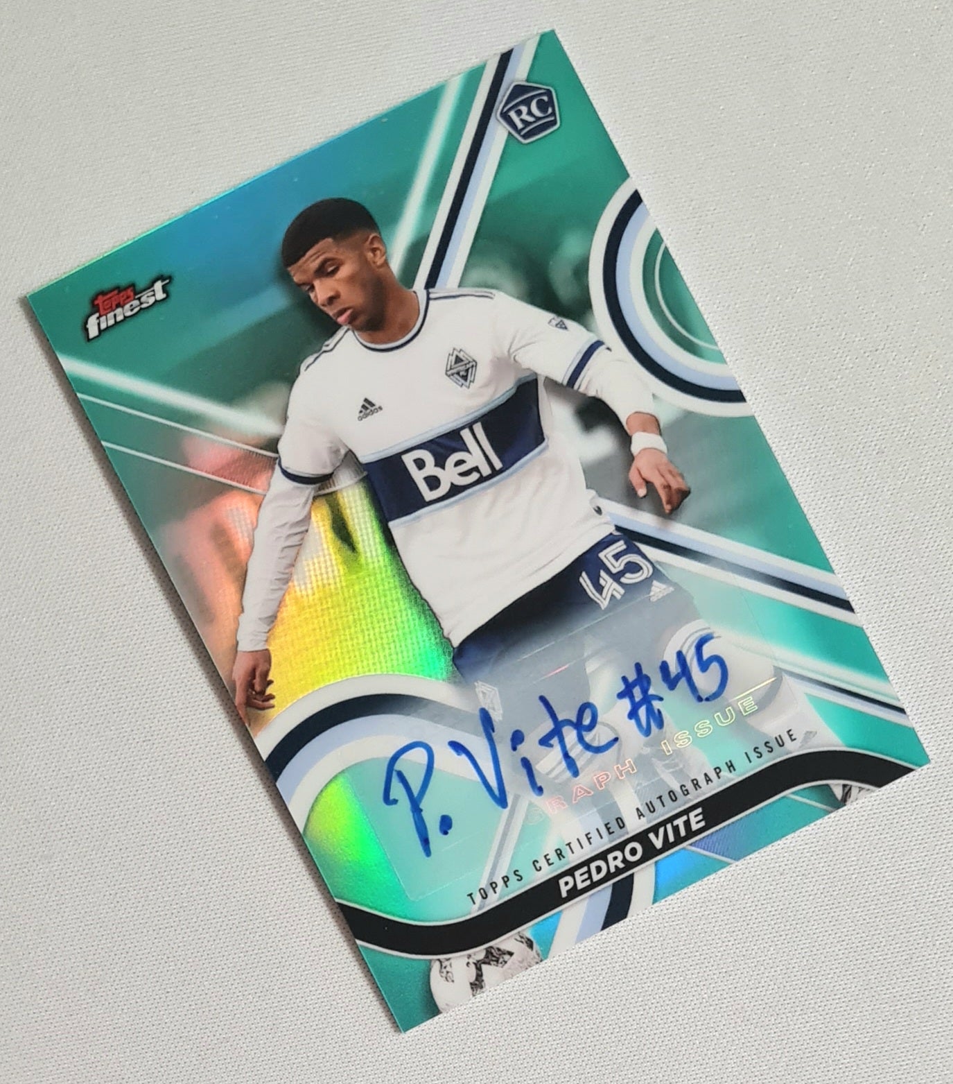 Pedro Vite - 2022 Topps Finest Vancouver Whitecaps FC (RC) #30 /75 /Autograph