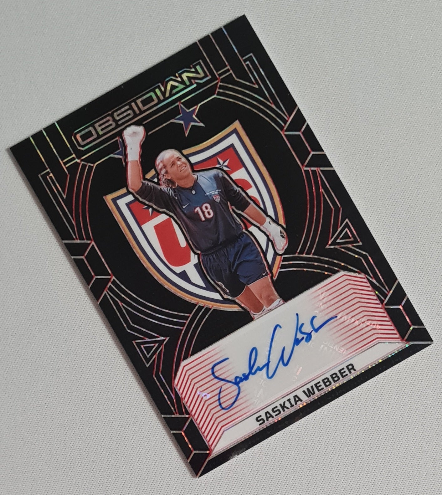 Saskia Webber - 2024/25 Panini Obsidian Soccer Team USA Class of 1999 #99-SWE /28 /Autograph