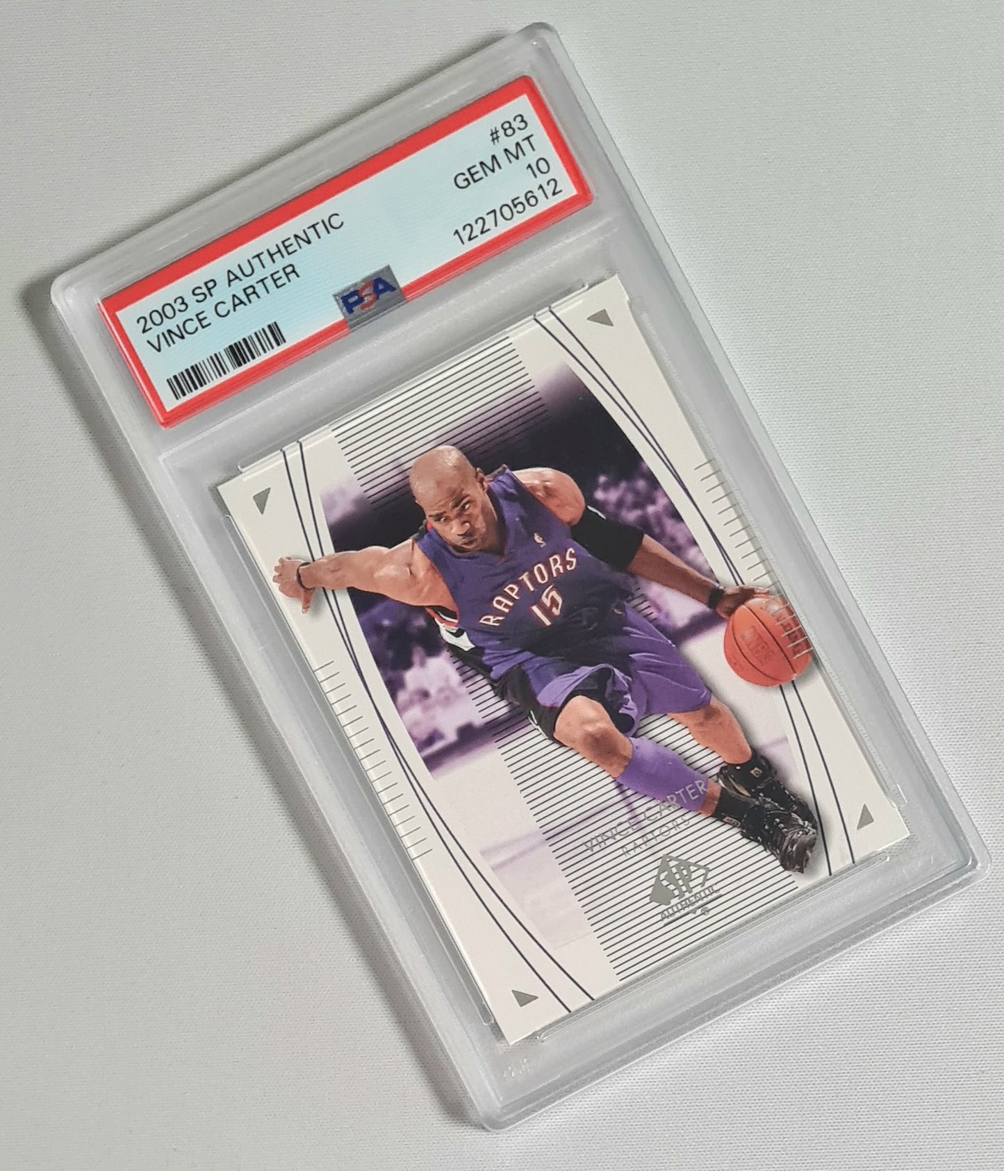 Vince Carter - 2003 Upper Deck NBA Basketball Raptors SP Authenic #83 PSA 10 GEM MINT