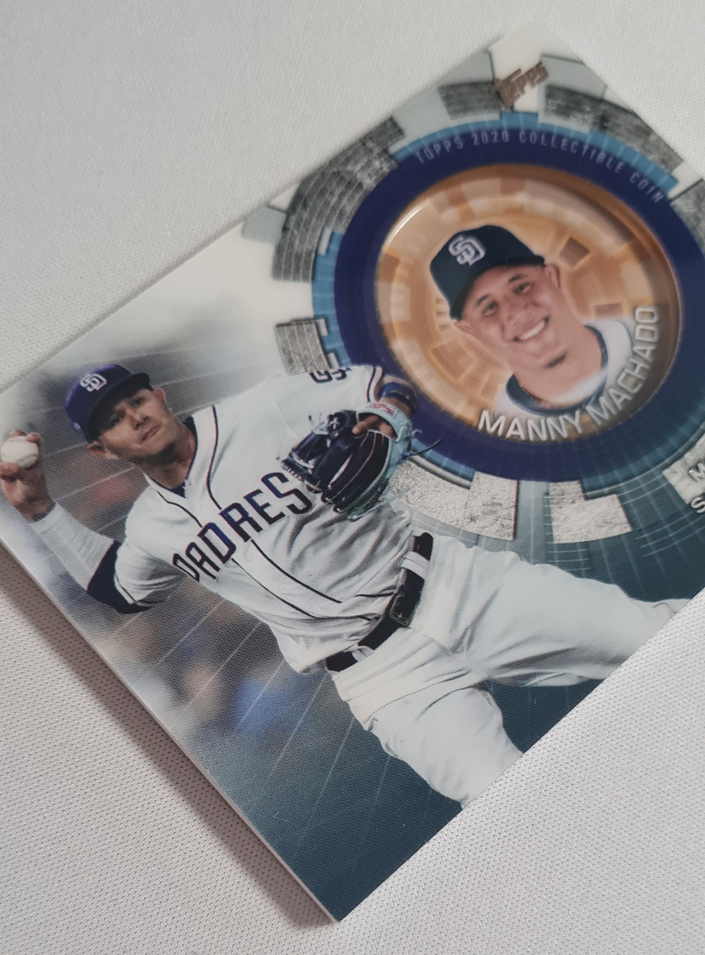 Manny Machado - 2020 Topps MLB Baseball San Diego Padres #TBC-MM Commemorative Topps Coin Card