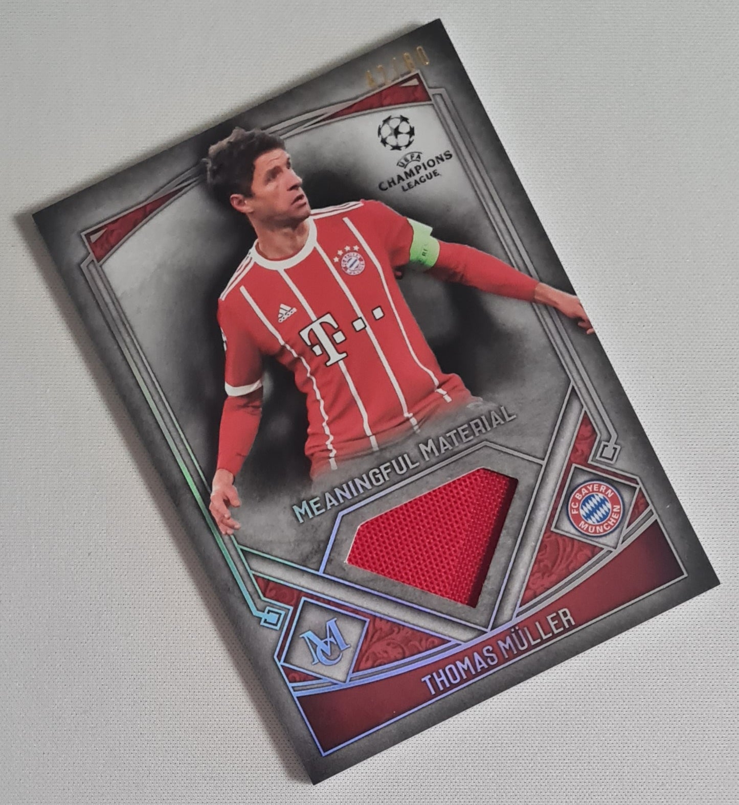 Thomas Muller - 2018 Topps Meaningful Material FC Bayern Munchen (CL) #MMSR-TM /Patch /80