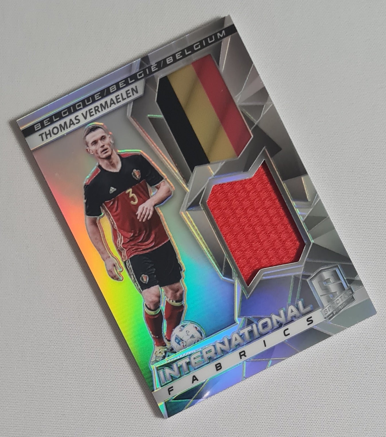 Thomas Vermaelen - 2016/17 Panini Spectra Soccer National Team Belgium International Fabrics #IF-TV /Patch