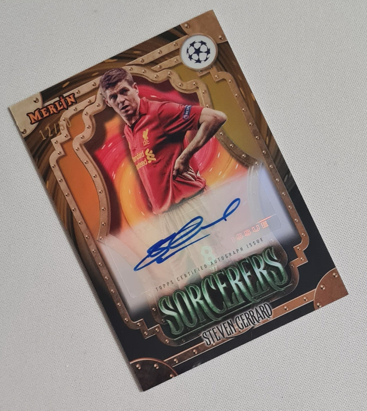 Steven Gerrard - 2024 Topps Merlin Sorcerers Liverpool FC #SA-GE /50 /Autograph