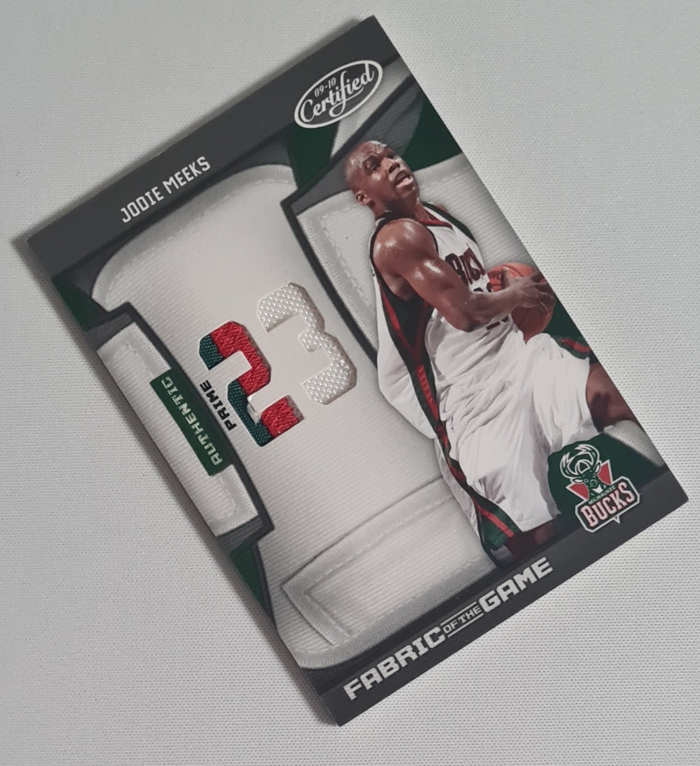 Jodie Meeks - 2010 Panini America Inc. 09/10 Certified - Fabric of the Game - Milwaukee Bucks #FOG-JM /Patch /25