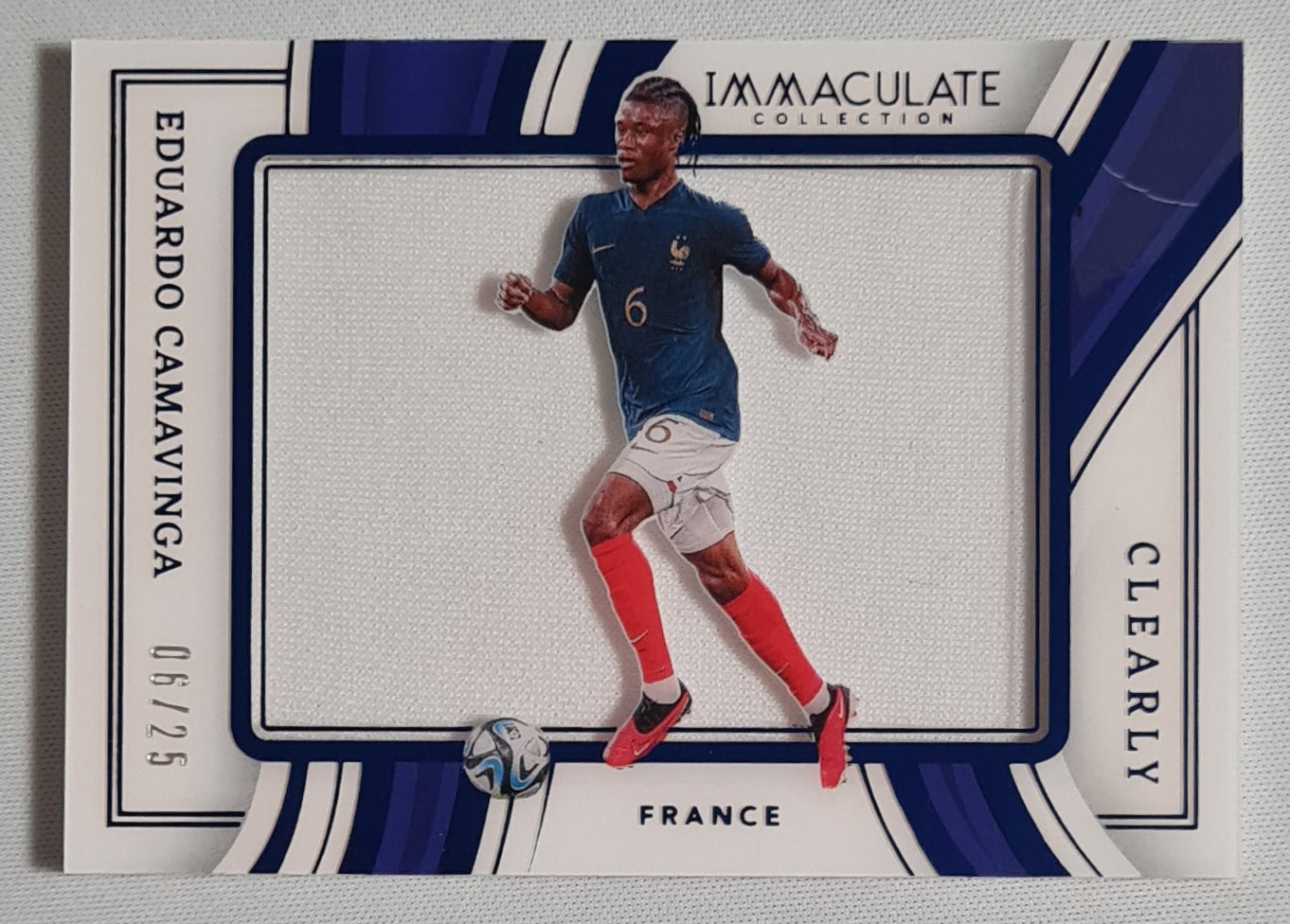 Eduardo Camavinga - 2023/24 Panini Immaculate Collection Soccer CLEARLY National Team France #CJ-EC /25