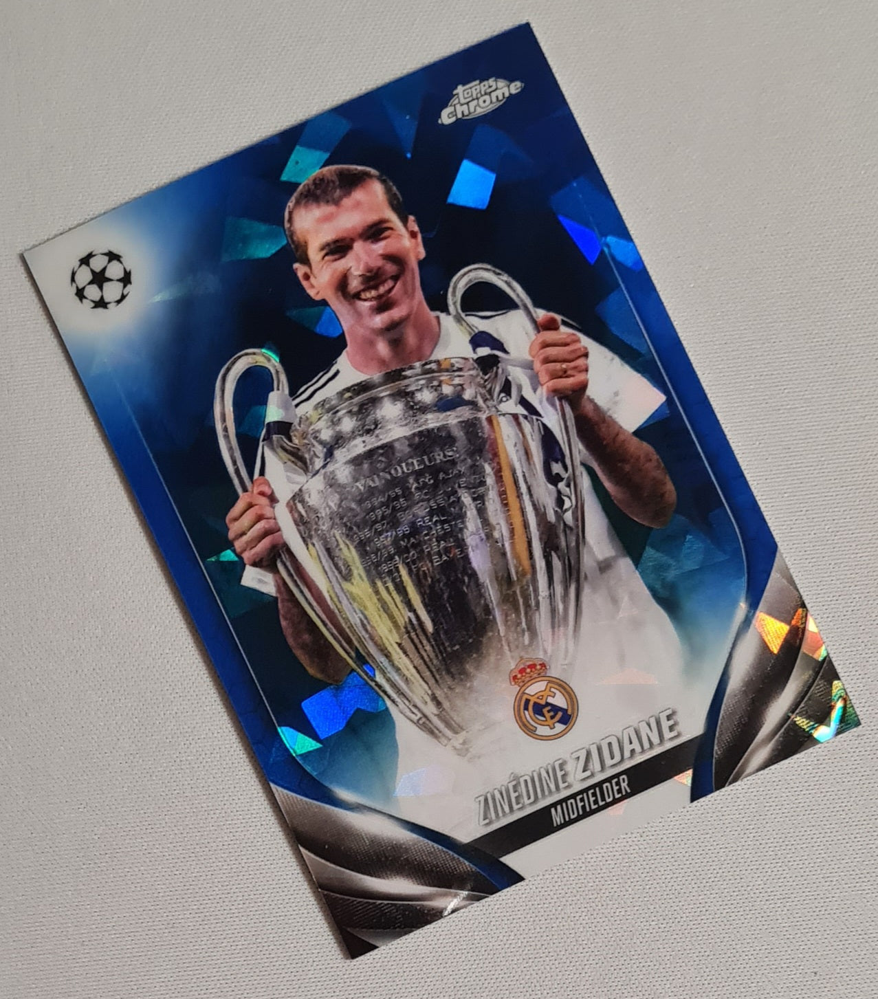 Zinedine Zidane - 2024 Topps Chrome Real Madrid C.F. #CVS-5 Blue Cracked Ice