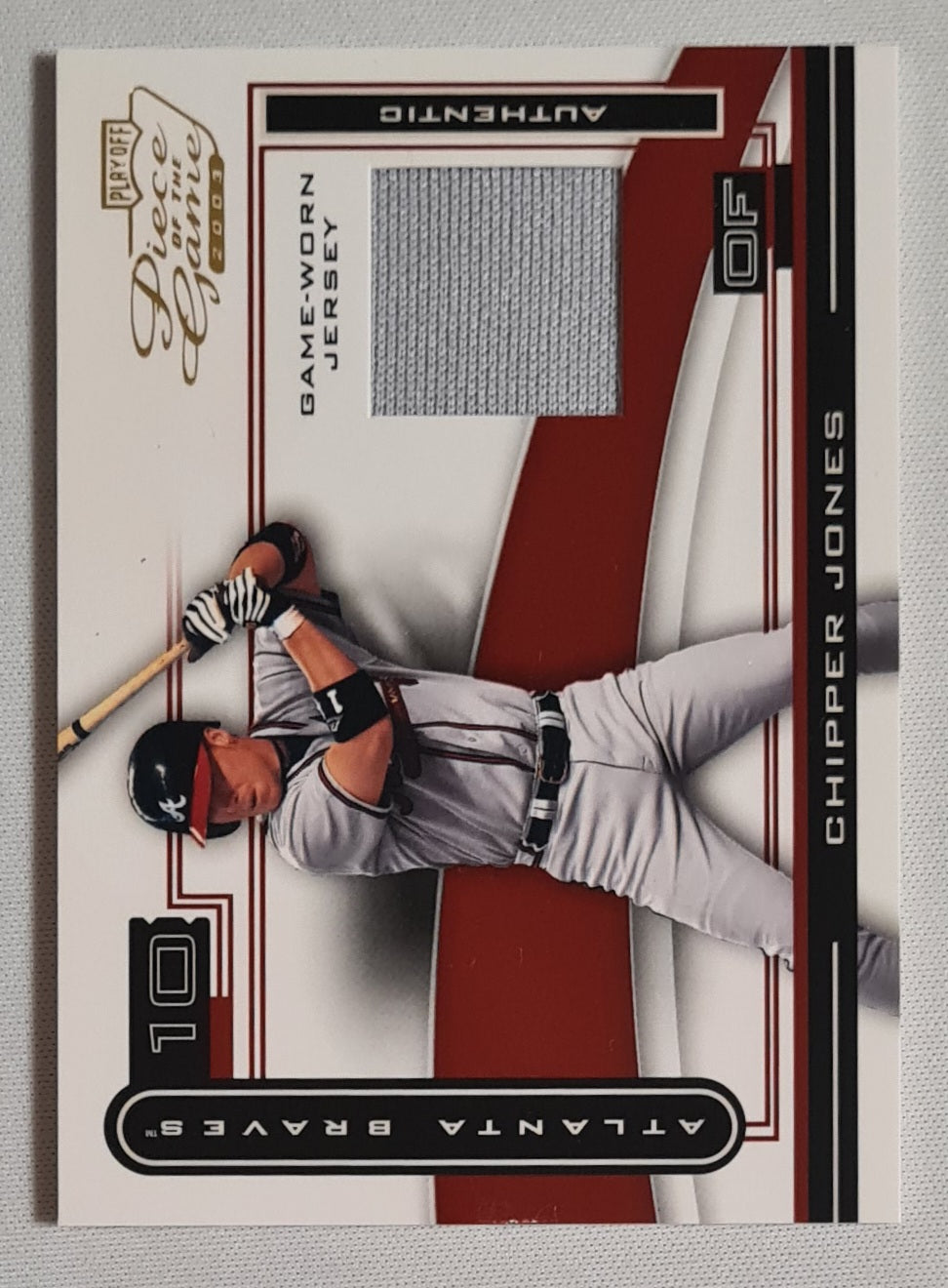 Chipper Jones - 2003 Playoff MLB Baseball Piece of the Game #POG-24 /Game-worn Jersey /Patch
