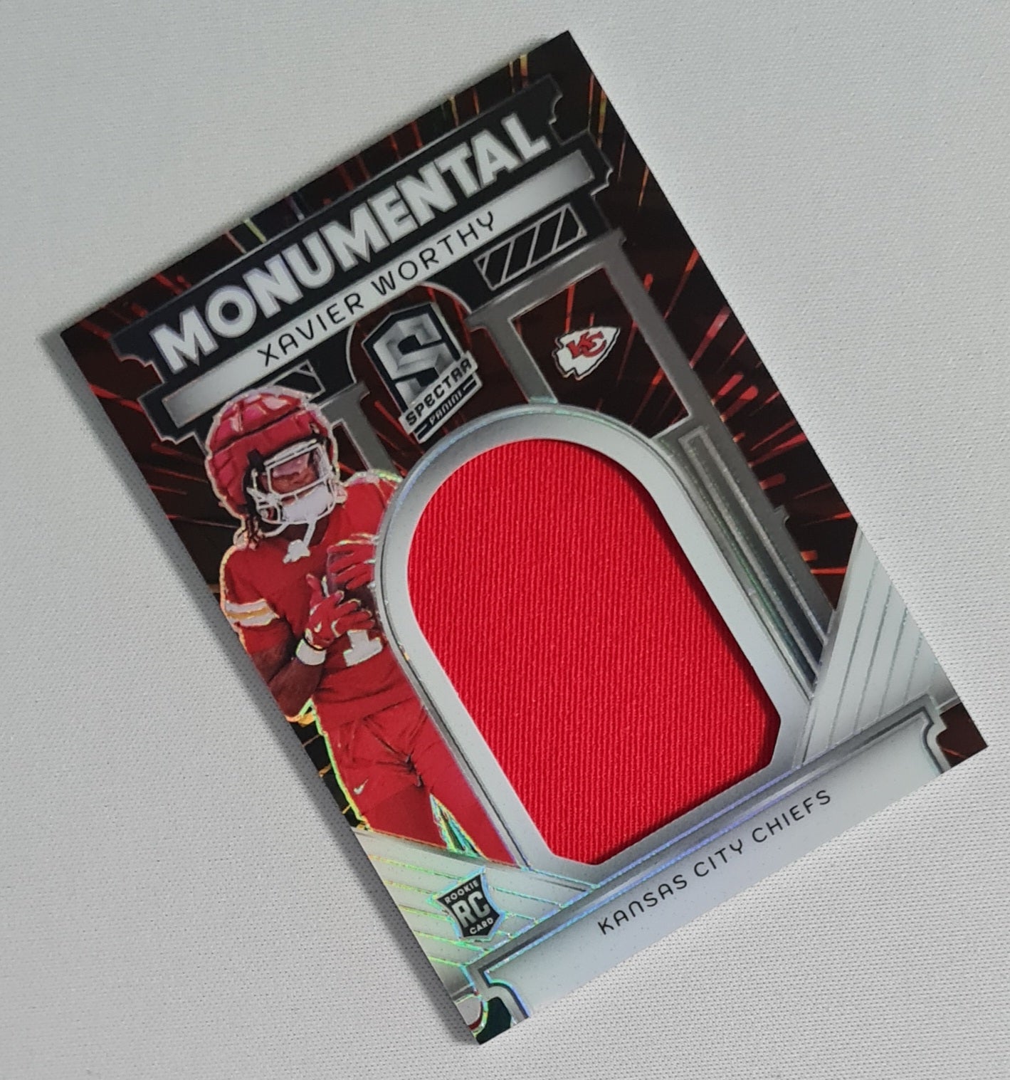 Xavier Worthy - 2024 Panini Spectra Football NFL Kansas City Chiefs Monumental (RC) #MM-XWY / Patch /60